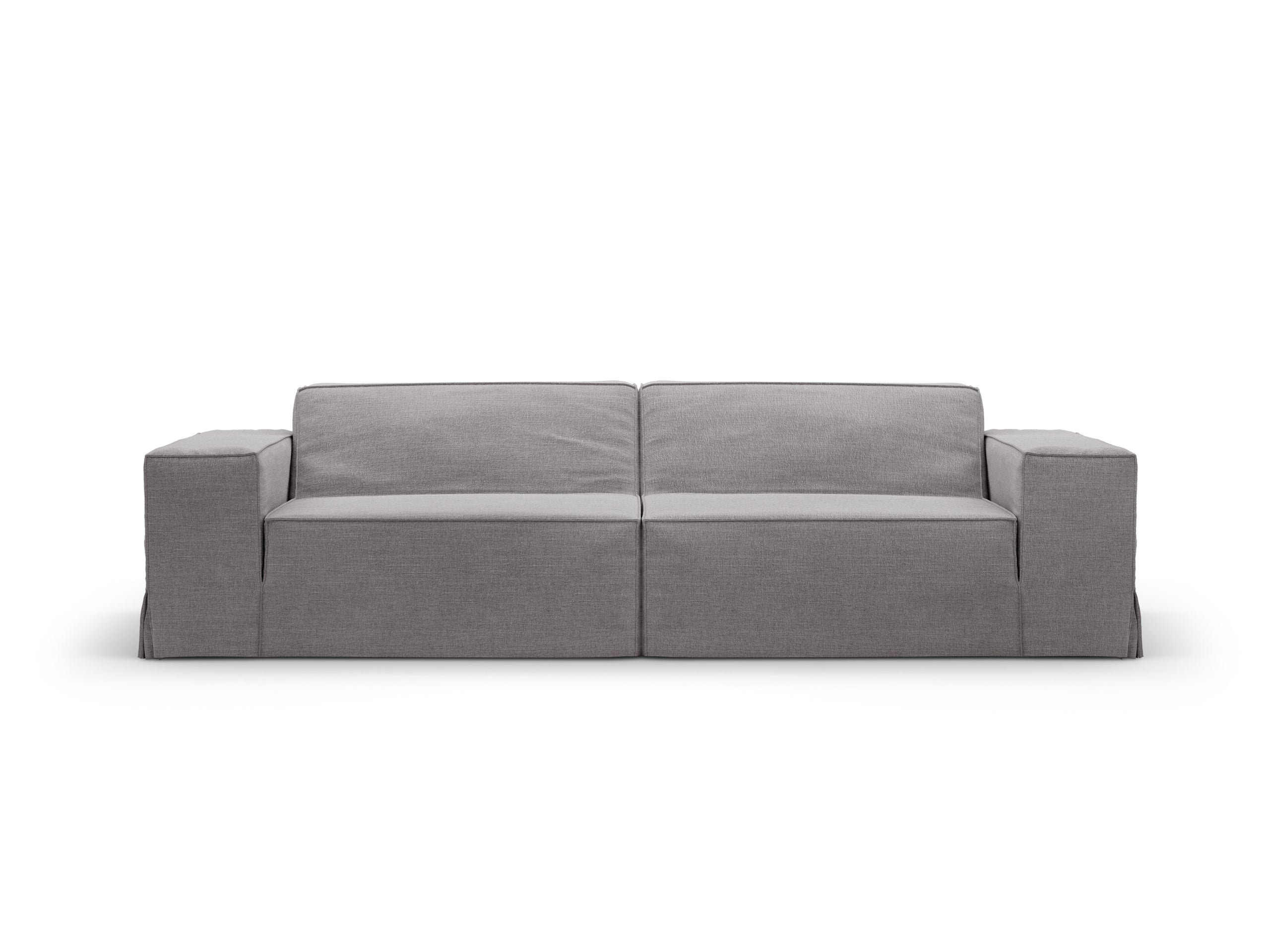 Micadoni Jodie trojmiestna pohovka 204 × 99 cm s odnímateľným poťahom - Štrukturovaná látka LINS (Lins07) - Teplá sivá