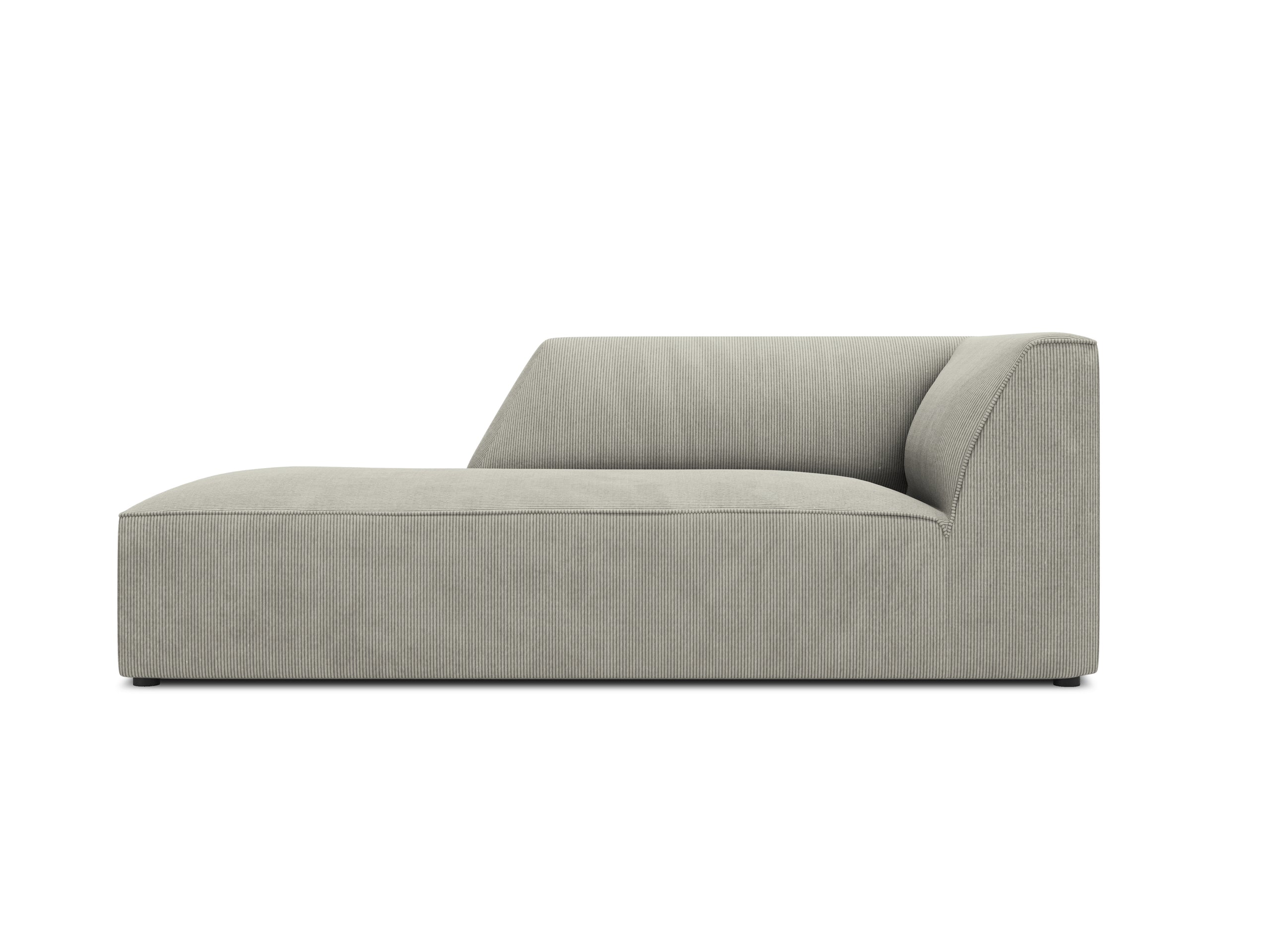 Micadoni Ruby leňoška 93 × 180 cm - Menčester Scala (Scaash) - Svetlosivá - Ľavé prevedenie