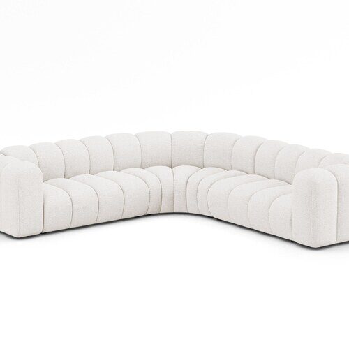 Micadoni Lupine symetrická rohová sedačka 280 × 280 cm - Materiál nôh: plast