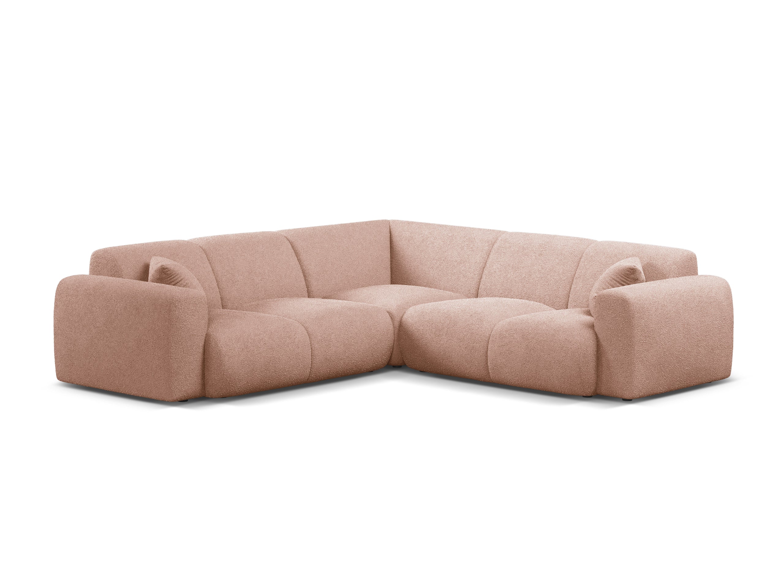 Micadoni Molino symetrická rohová sedačka 252 × 252 cm - Buklé Baloo (Bal2072) - Púdrová ružová