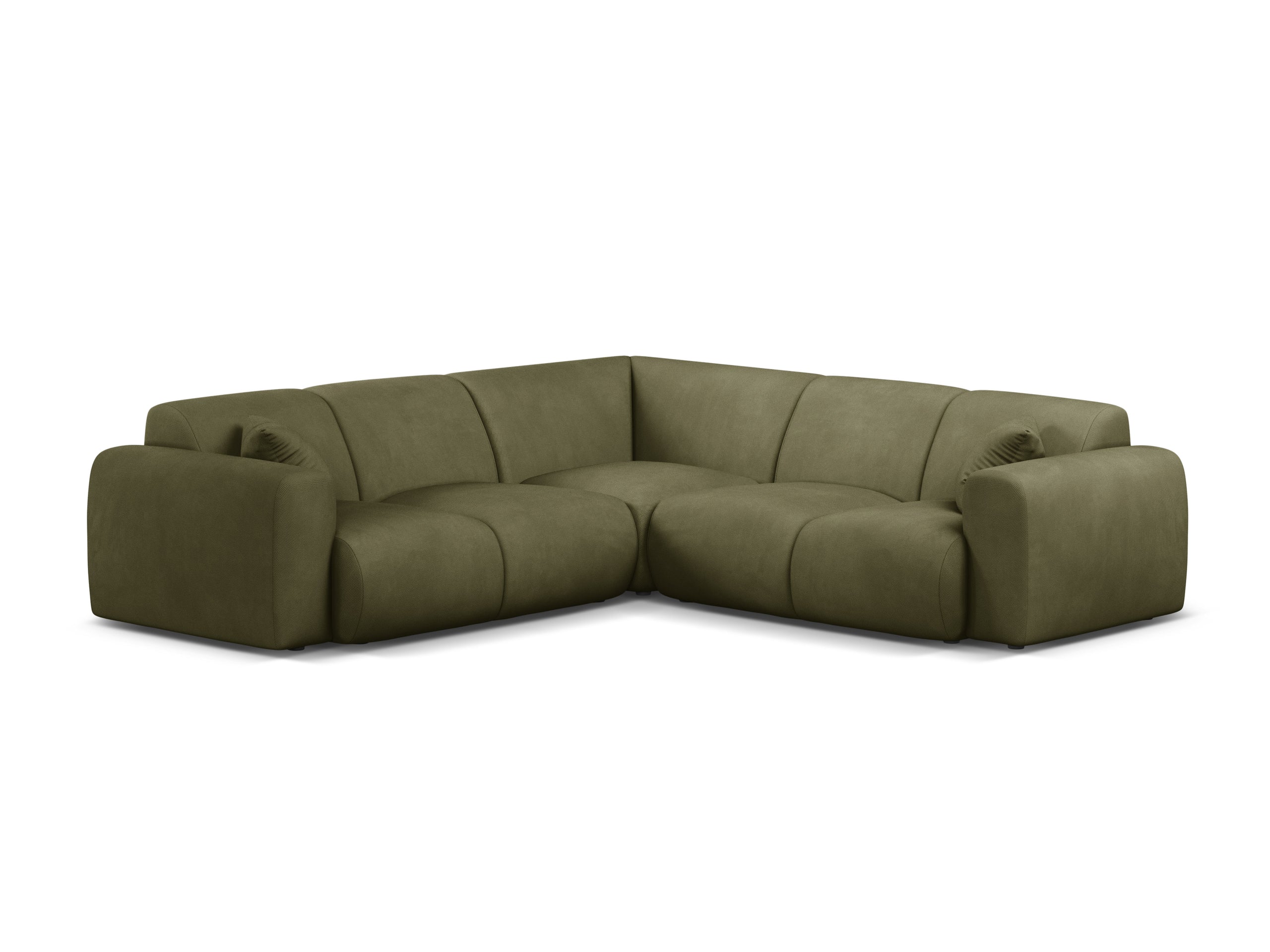 Micadoni Molino symetrická rohová sedačka 252 × 252 cm - Ženilka Rebel (Reb18) - Svetlozelená