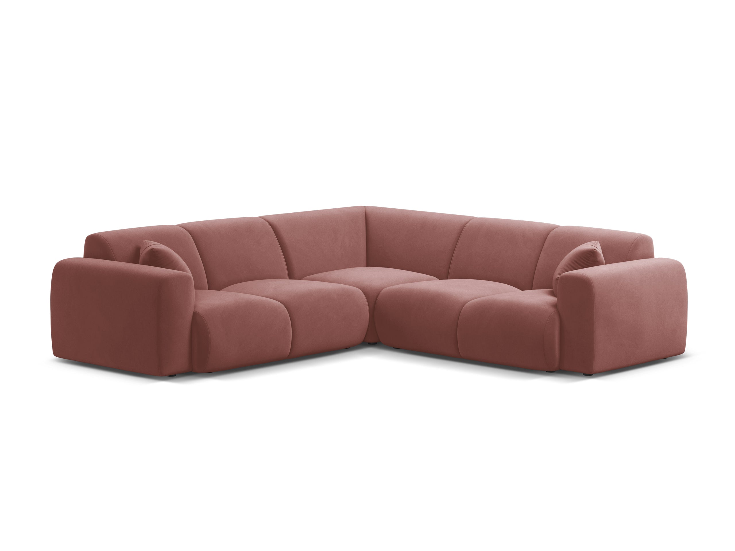 Micadoni Molino symetrická rohová sedačka 252 × 252 cm - Zamat Casino (Cassal) - Plameniaková