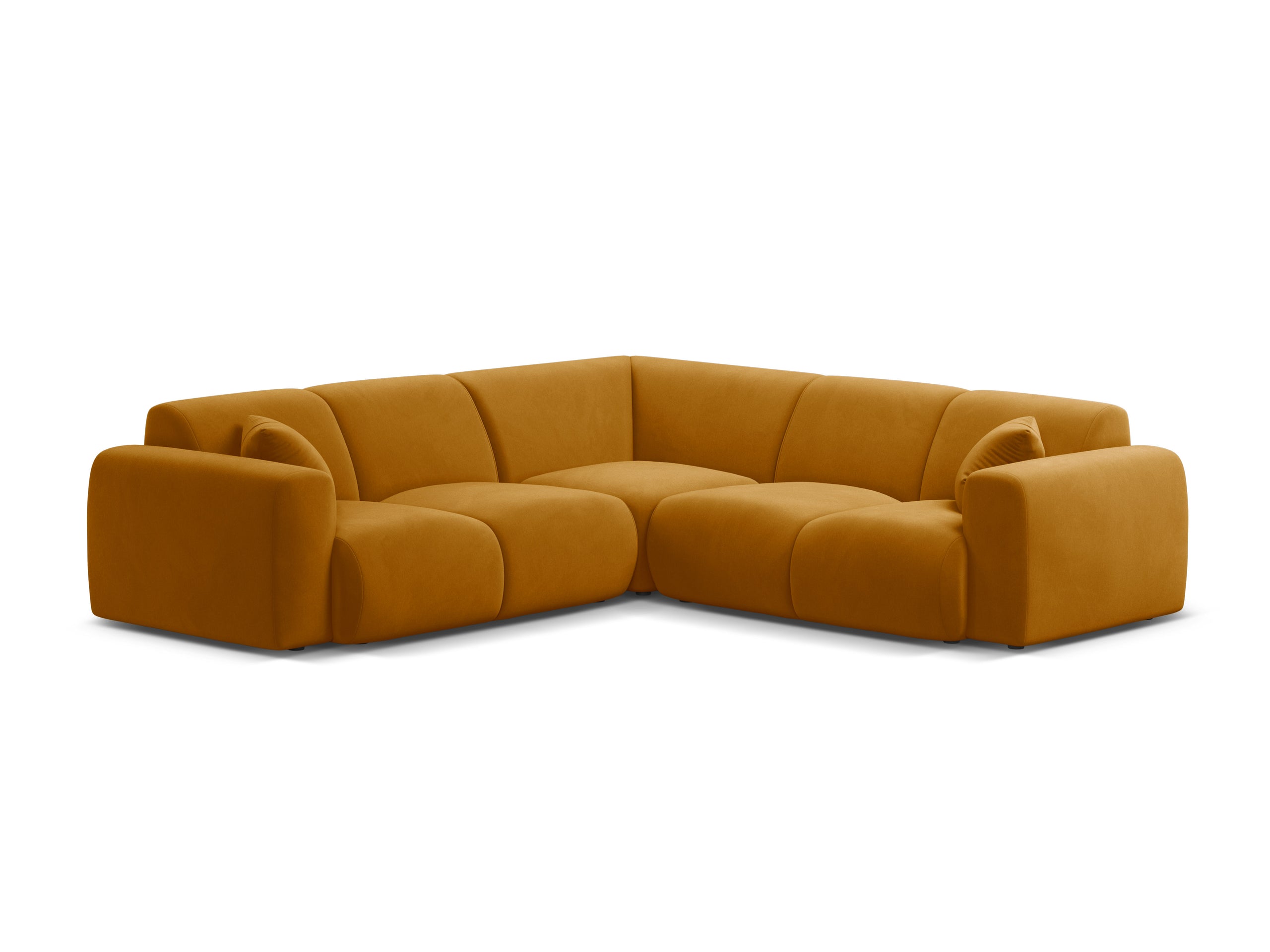 Micadoni Molino symetrická rohová sedačka 252 × 252 cm - Zamat Casino (Casmos) - Žltá