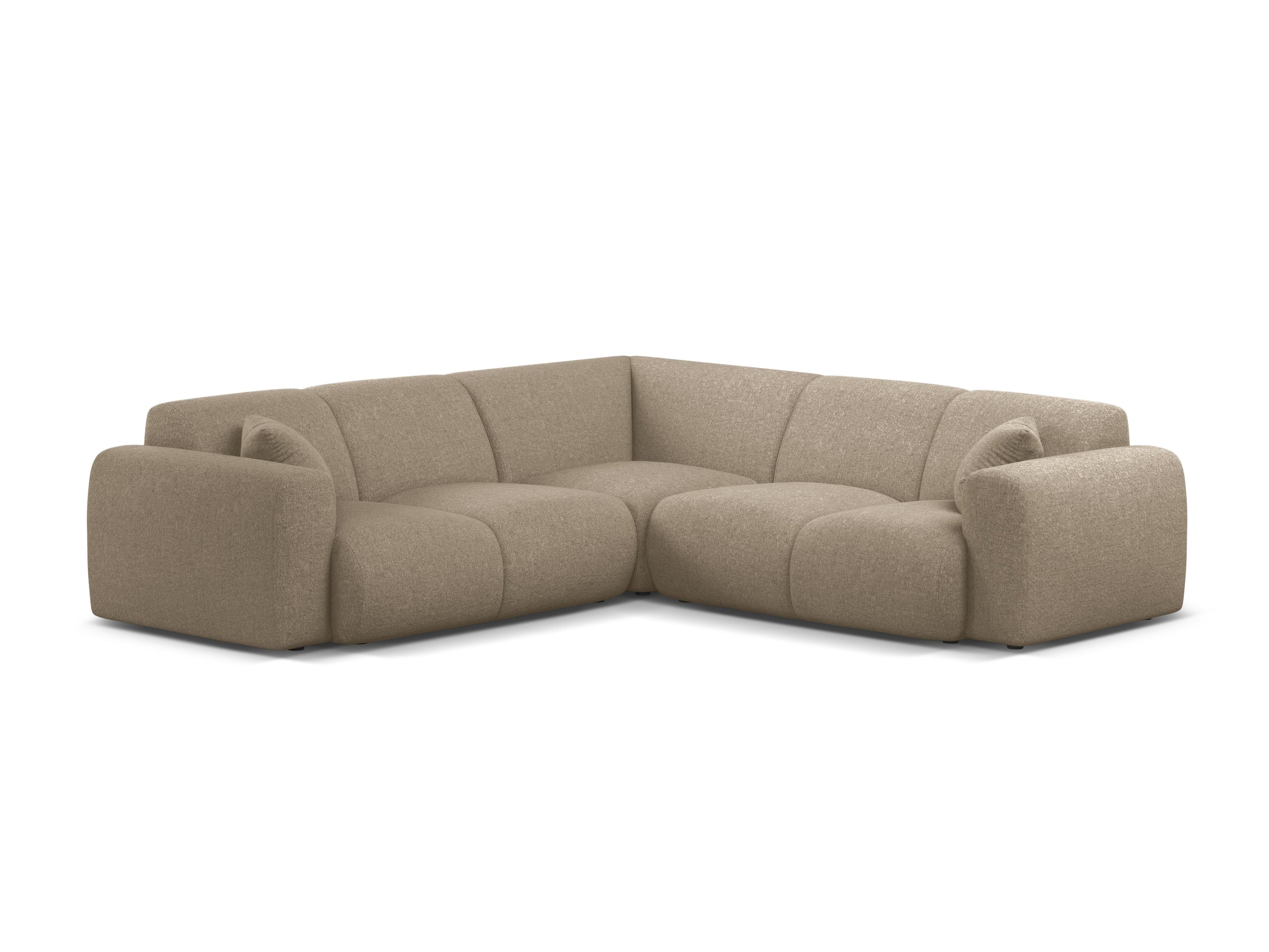 Micadoni Molino symetrická rohová sedačka 252 × 252 cm - Ženilka Eden (Eden4) - Tmavobéžová