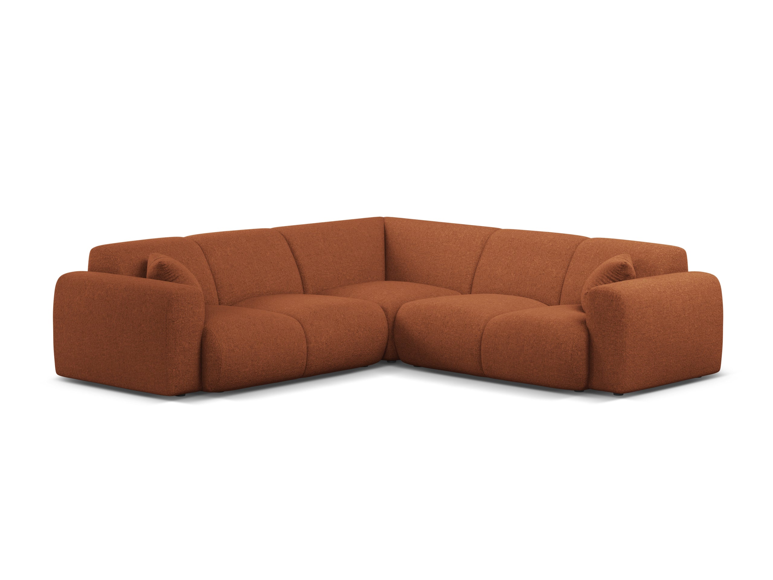 Micadoni Molino symetrická rohová sedačka 252 × 252 cm - Ženilka Eden (Eden10) - Tehlová