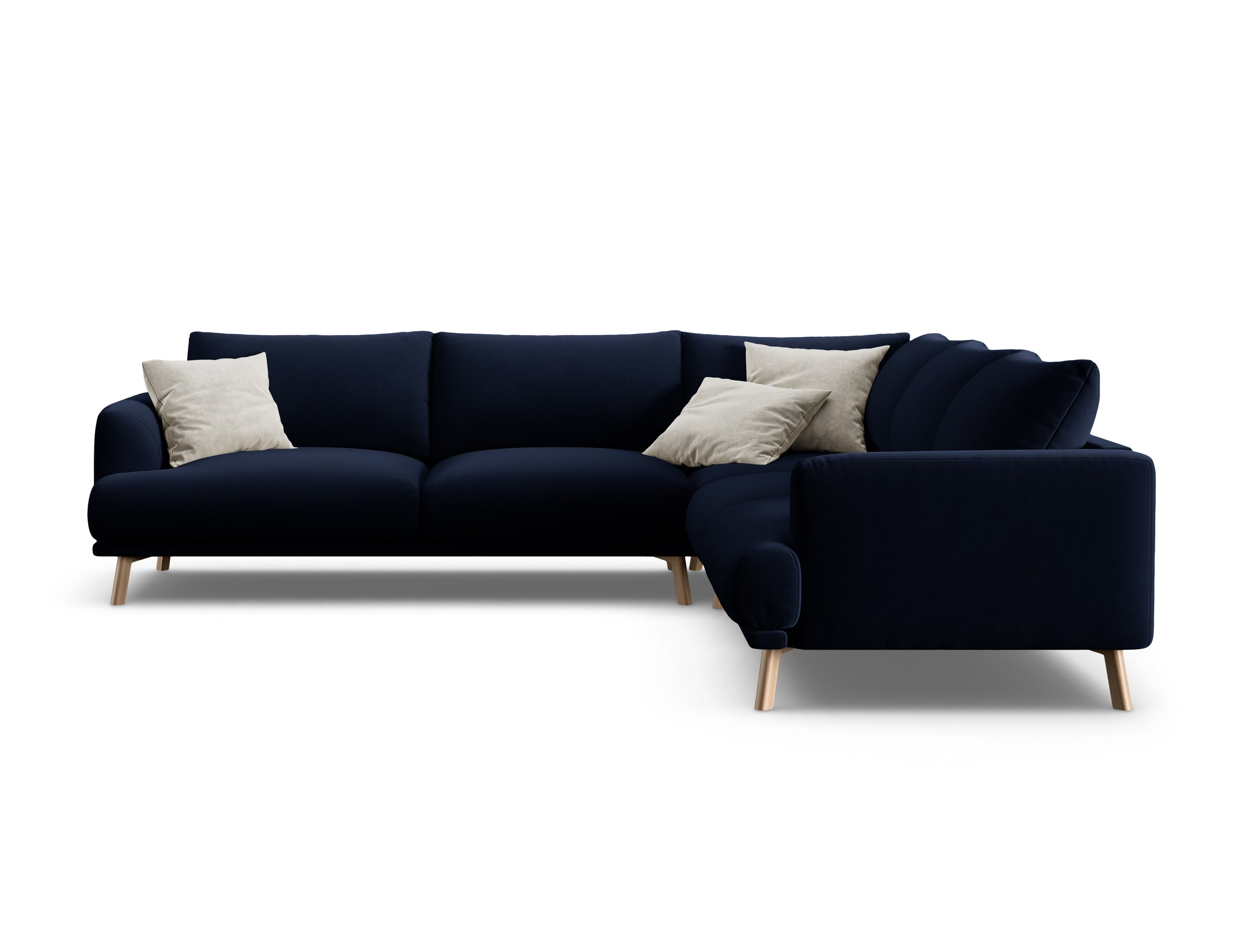 Micadoni Naomi symetrická rohová sedačka 280 × 280 cm - Zamat Salvador (Sal05) - Kráľovská modrá
