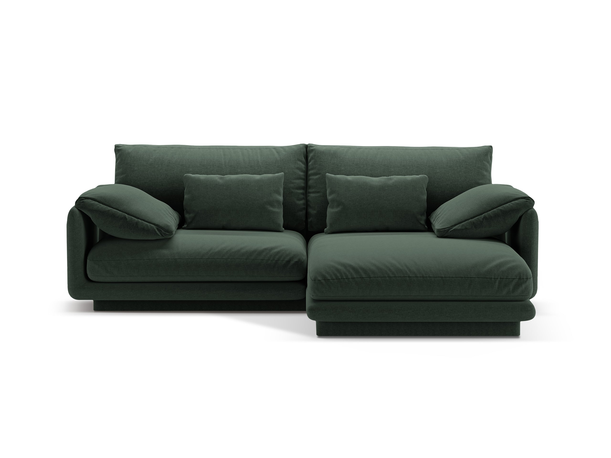 Micadoni Torino rohová sedačka 220 × 170 cm - Štrukturovaná látka Wind (Win75) - Machovozelená - Pravé prevedenie