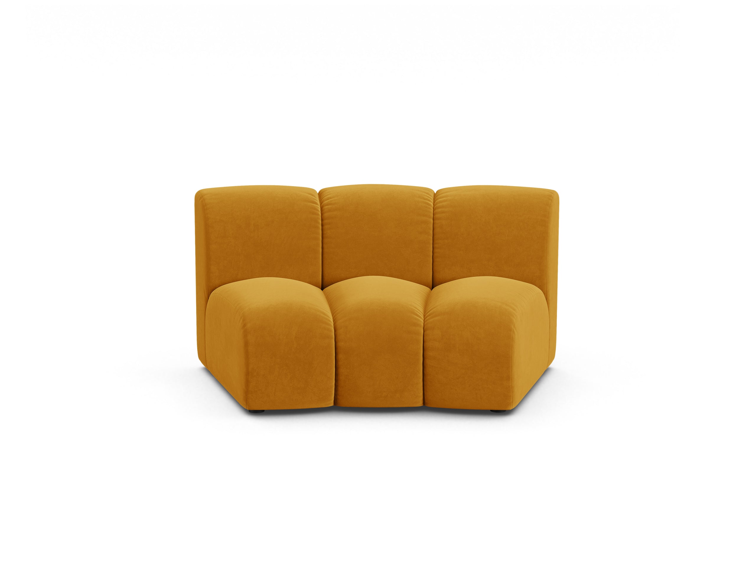 Micadoni Lupine modul sedačky bez podrúčok 154 × 95 cm - Zamat Salvador (Sal10) - Žltá