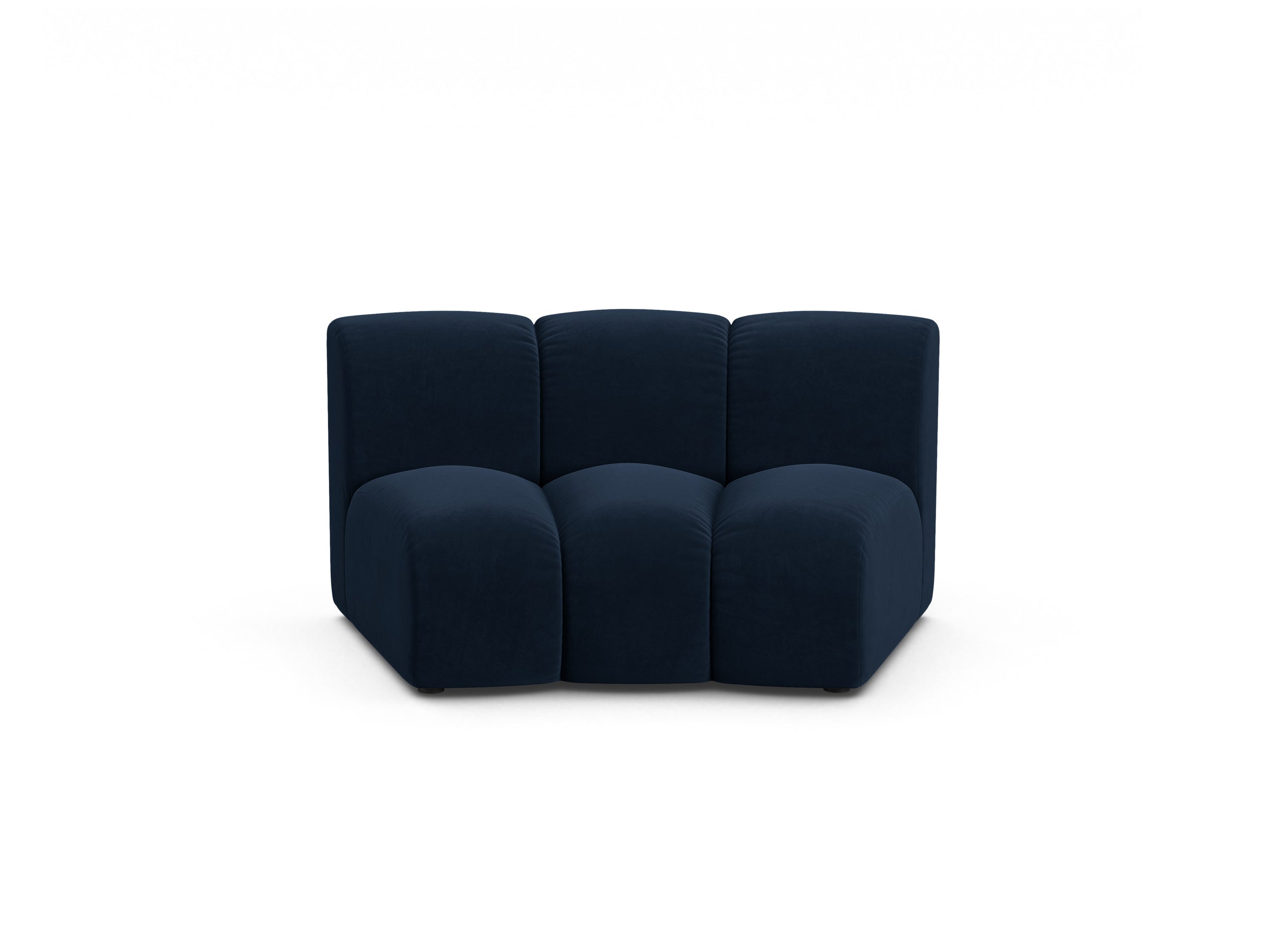 Micadoni Lupine modul sedačky bez podrúčok 154 × 95 cm - Zamat Salvador (Sal05) - Kráľovská modrá