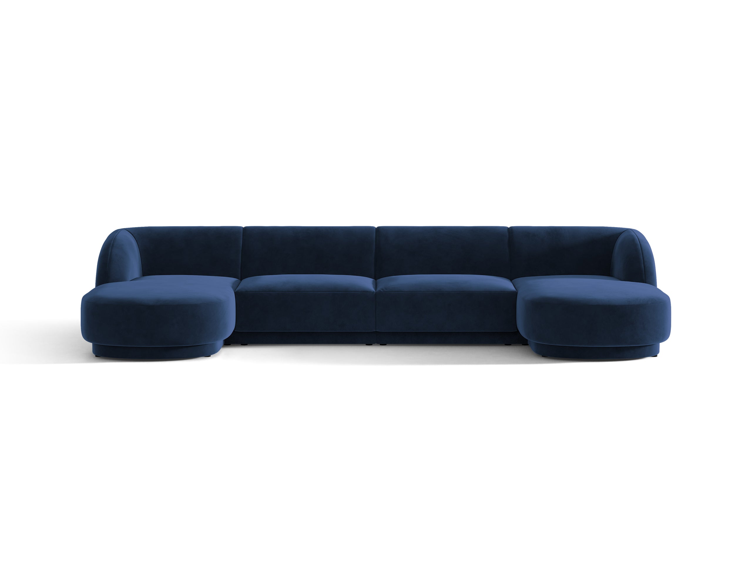 Micadoni Miley panoramatická sedačka 330 × 156 cm - Zamat Bluvel (Blu86) - Kráľovská modrá