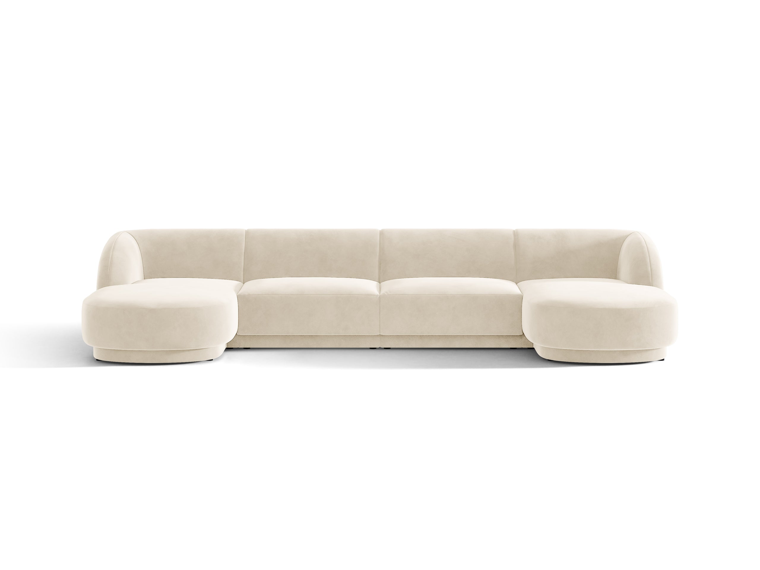 Micadoni Miley panoramatická sedačka 330 × 156 cm - Zamat Venus (Ven2927) - Svetlobéžová