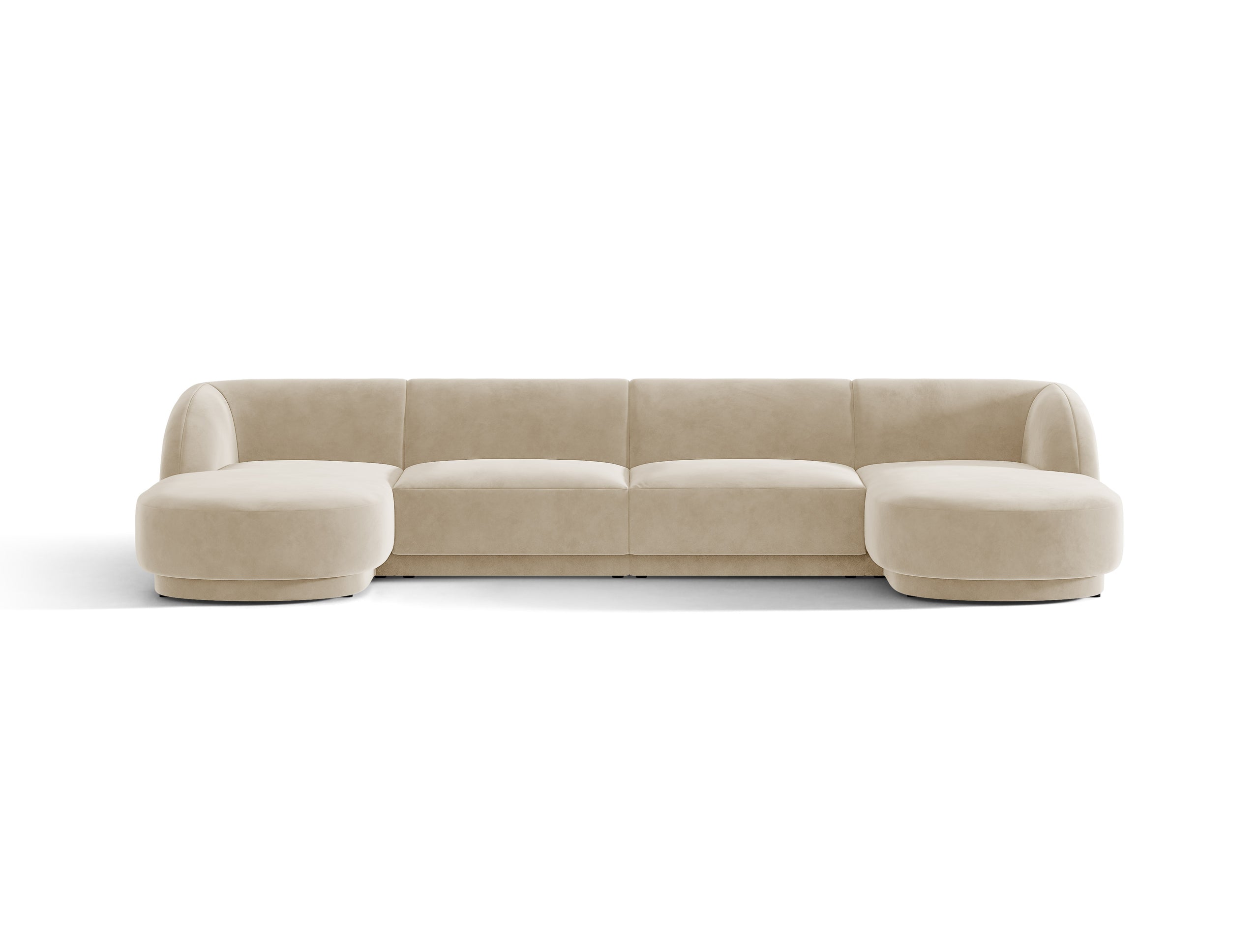 Micadoni Miley panoramatická sedačka 330 × 156 cm - Zamat Venus (Ven2928) - Béžová
