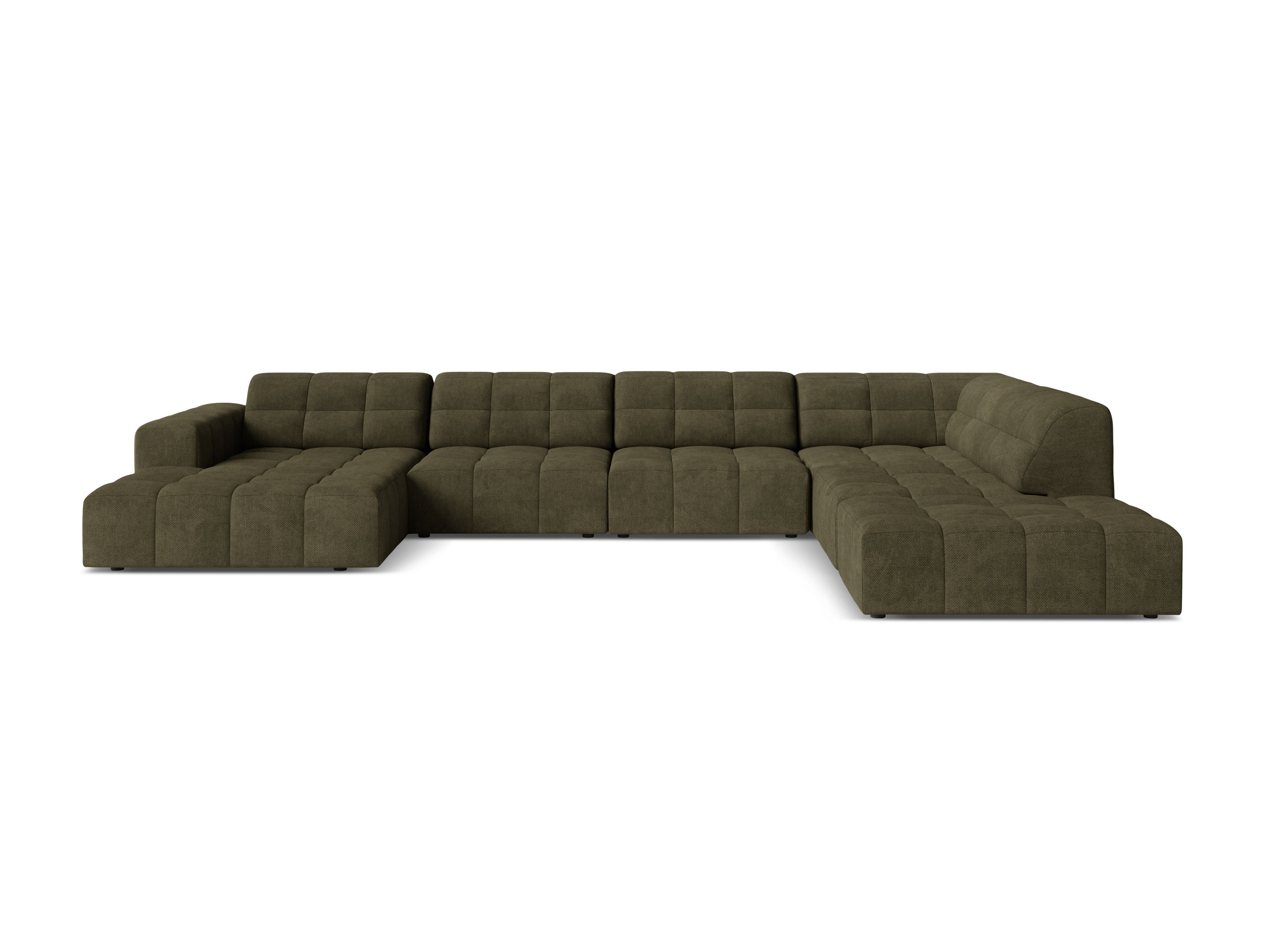 Micadoni Jennifer panoramatická sedačka 375 × 263 cm - Ženilka Eden (Eden12) - Zelená - Pravé prevedenie