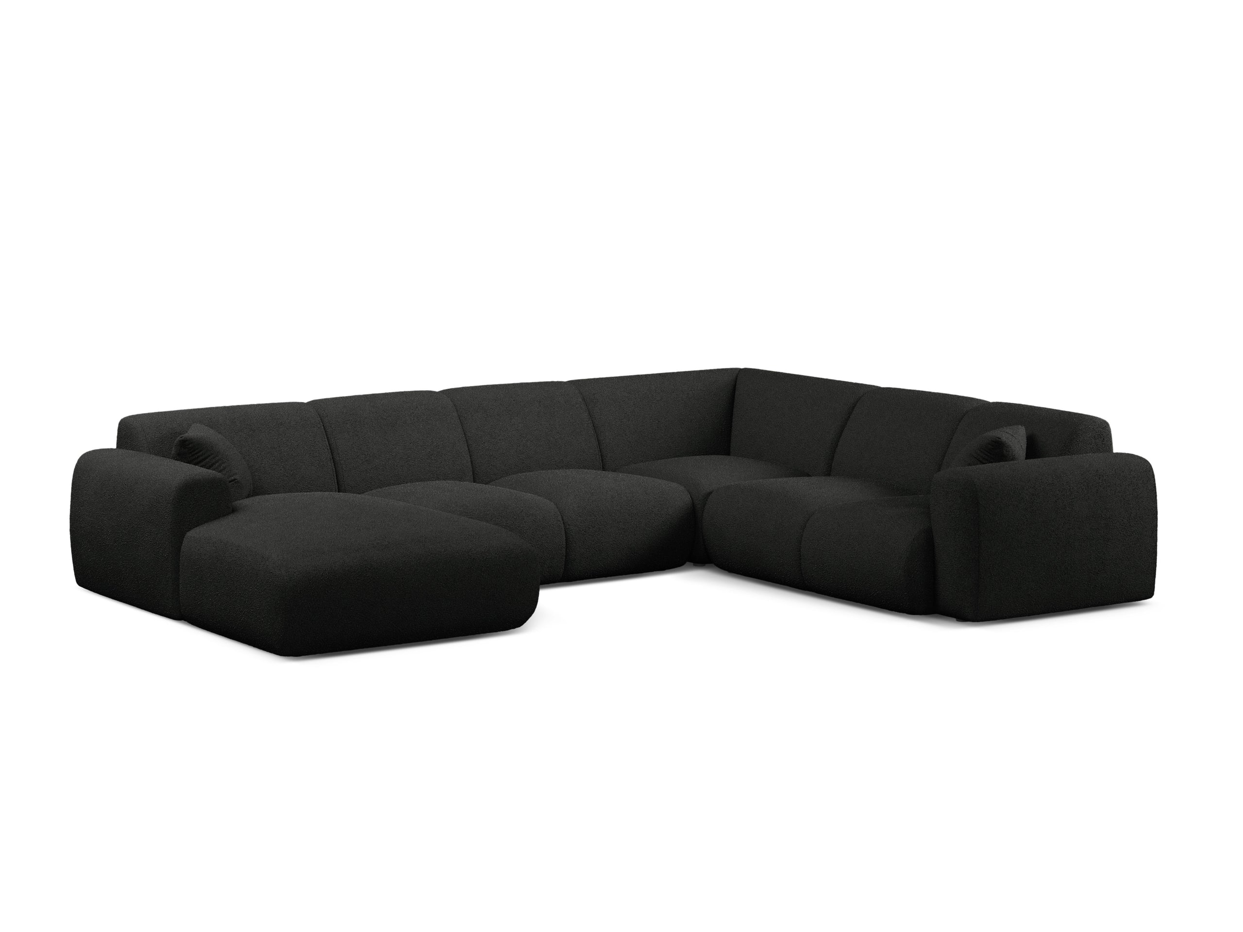 Micadoni Molino panoramatická sedačka 326 × 252 cm - Buklé Baloo (Bal2082) - Čierna - Pravé prevedenie