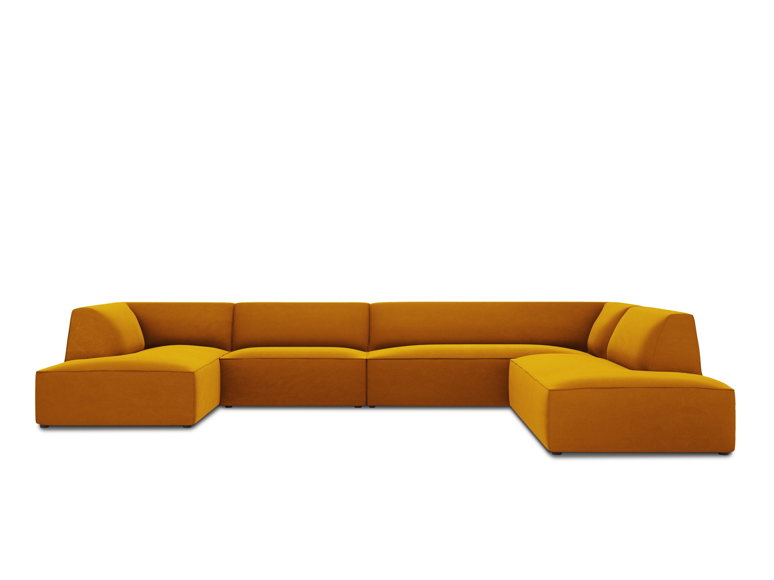 Micadoni Ruby panoramatická sedačka 366 × 273 cm - Zamat Salvador (Sal10) - Žltá - Pravé prevedenie