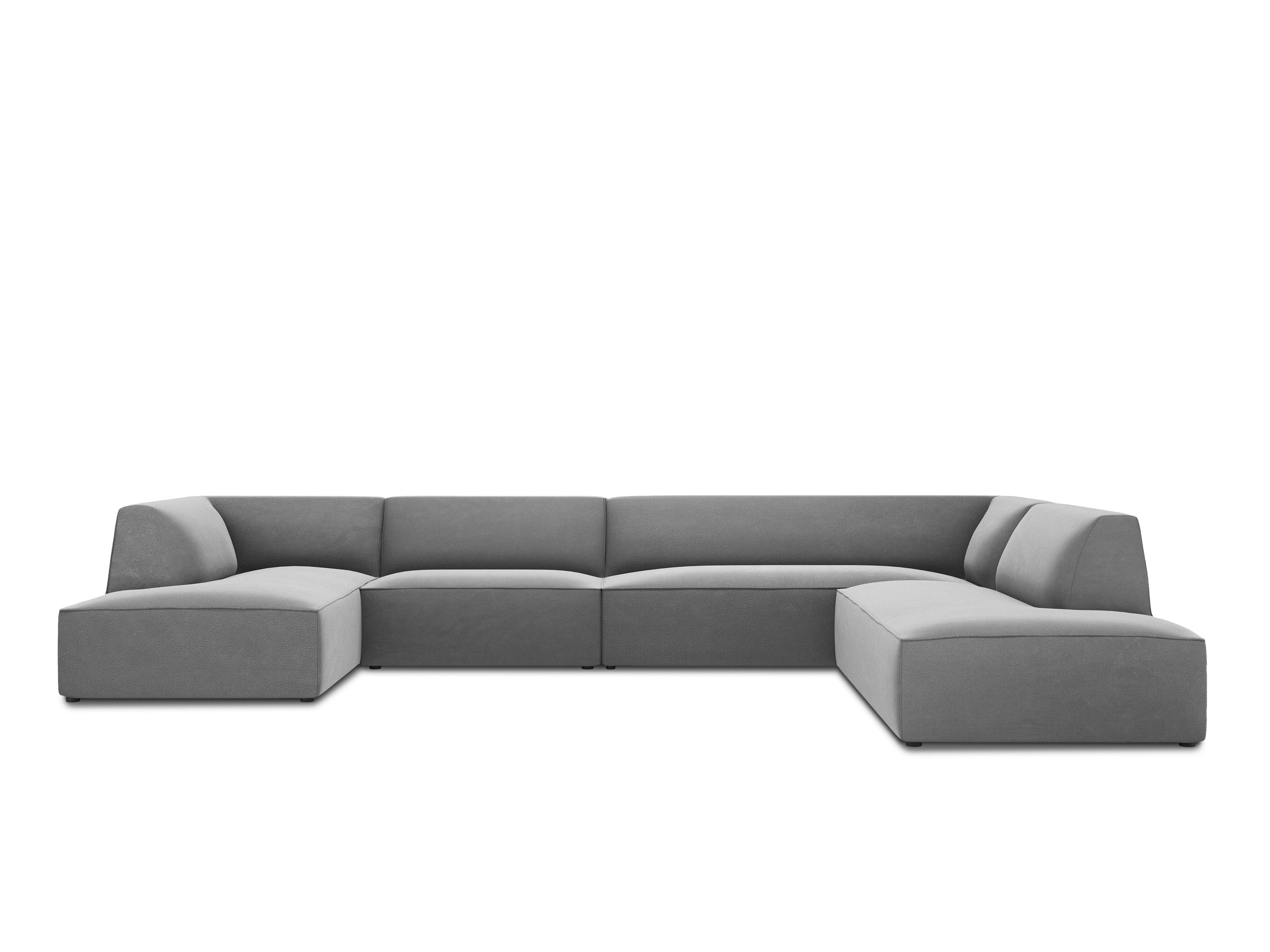 Micadoni Ruby panoramatická sedačka 366 × 273 cm - Zamat Salvador (Sal17) - Sivá - Pravé prevedenie