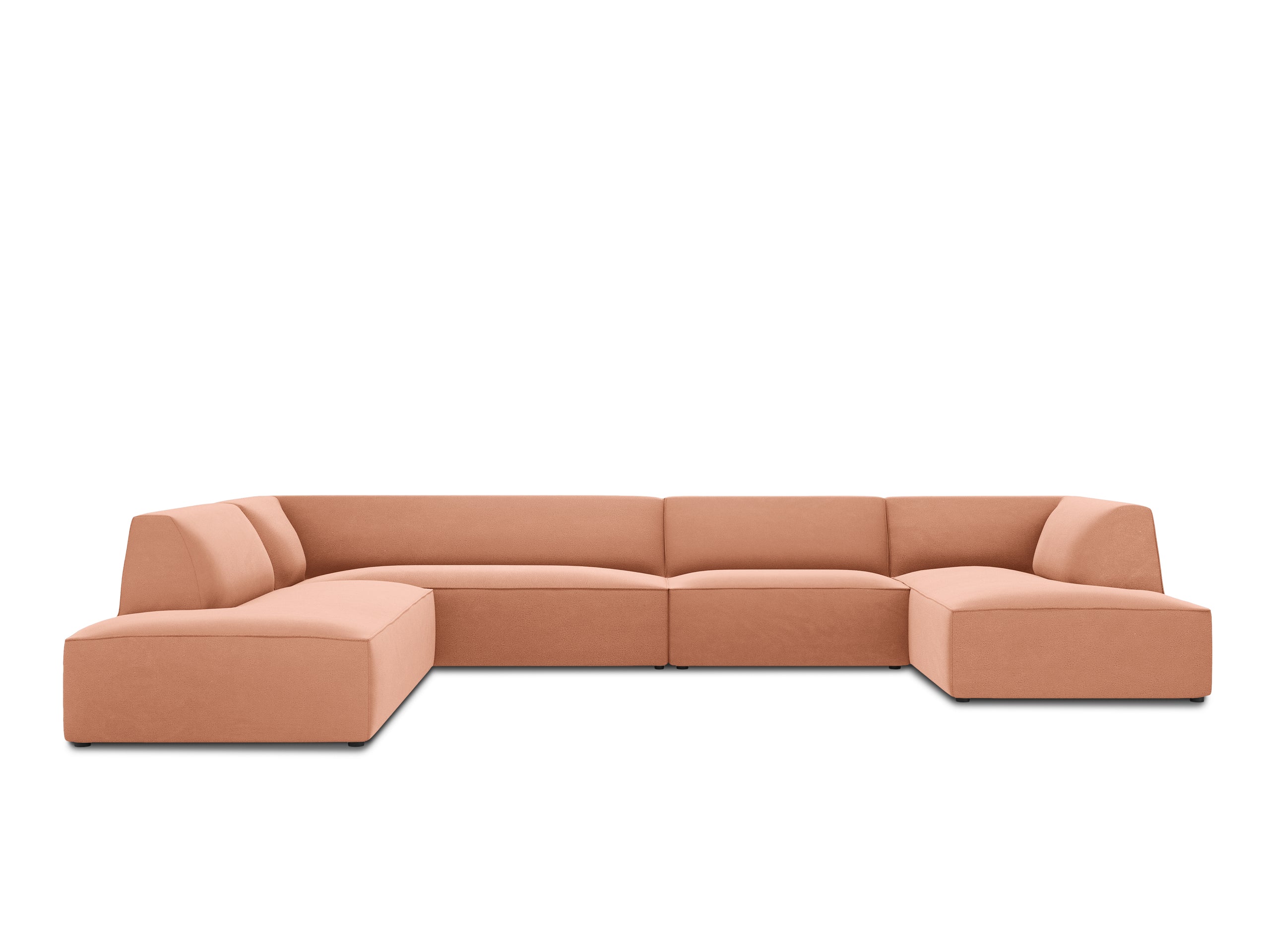 Micadoni Ruby panoramatická sedačka 366 × 273 cm - Zamat Salvador (Sal11) - Ružová - Ľavé prevedenie