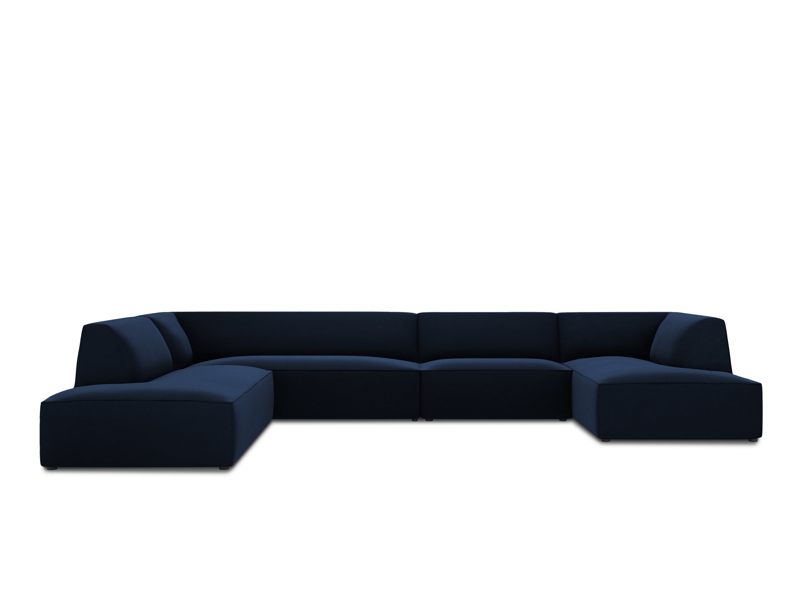 Micadoni Ruby panoramatická sedačka 366 × 273 cm - Zamat Salvador (Sal05) - Kráľovská modrá - Ľavé prevedenie