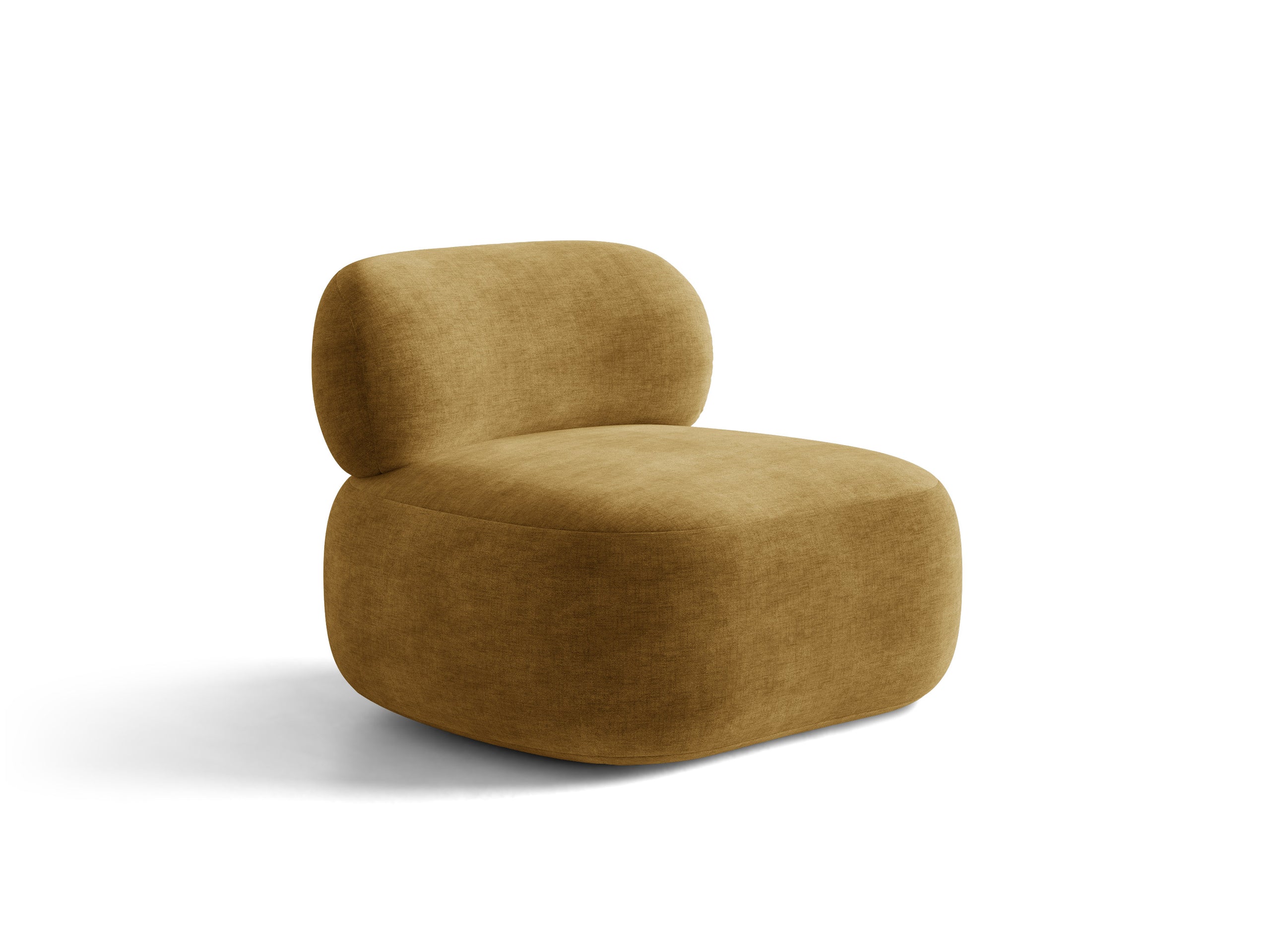 Micadoni Aura čalúnené kreslo s plastovými nohami - Ženilka Golden (Gol46) - Horčicová