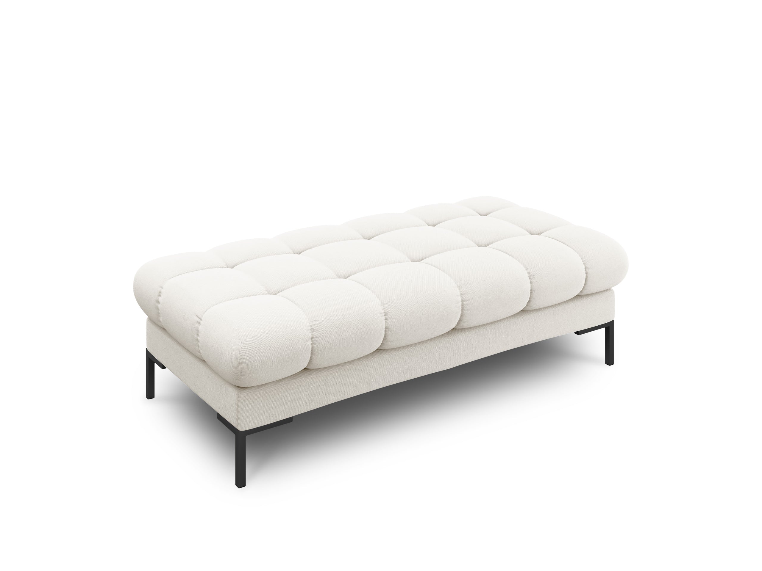 Micadoni Mamaia čalúnená lavica 133 × 62 cm - Štrukturovaná látka Neve (Nev02) - Svetlobéžová