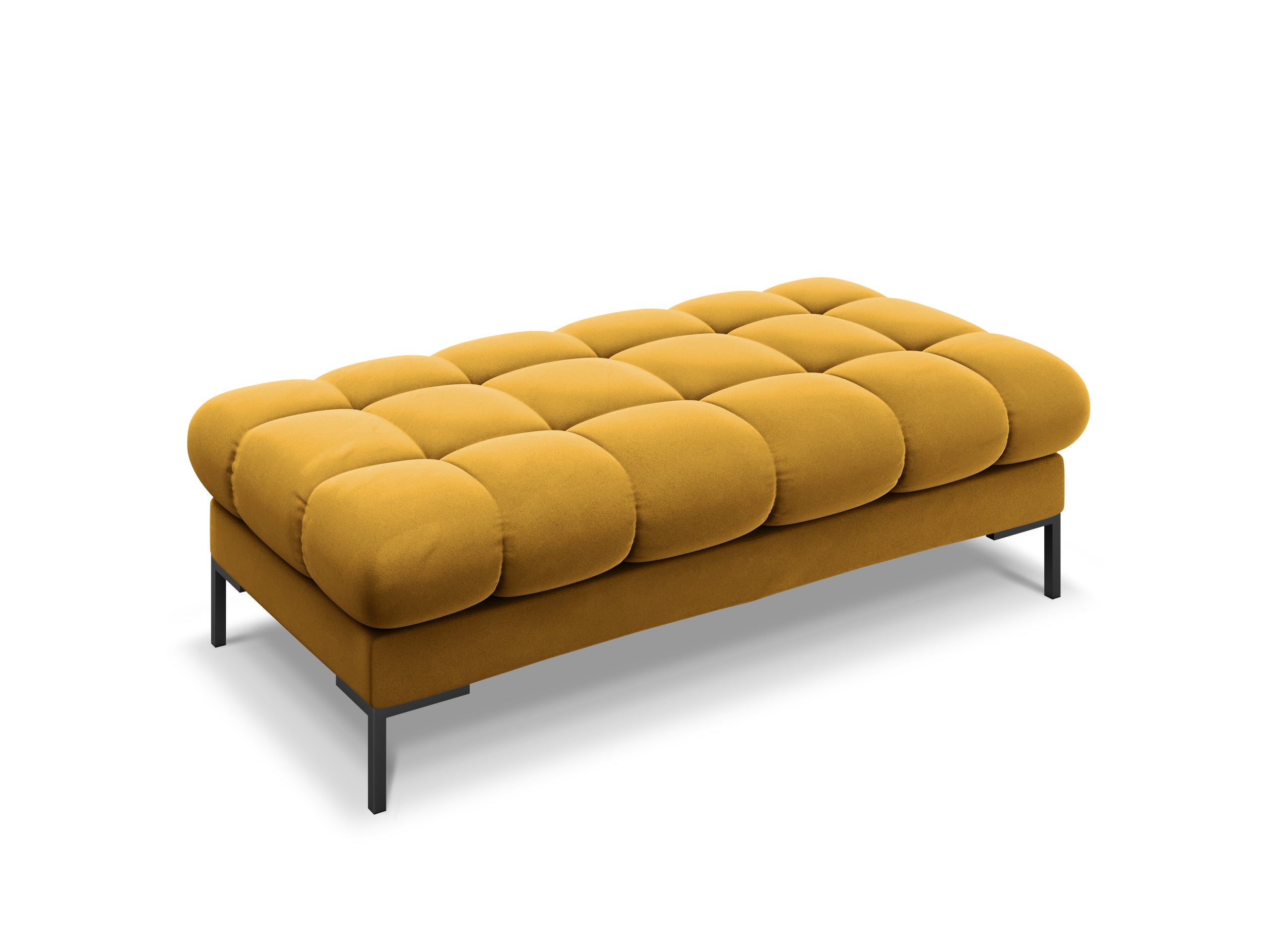 Micadoni Mamaia čalúnená lavica 133 × 62 cm - Zamat Bluvel (Blu68) - Žltá