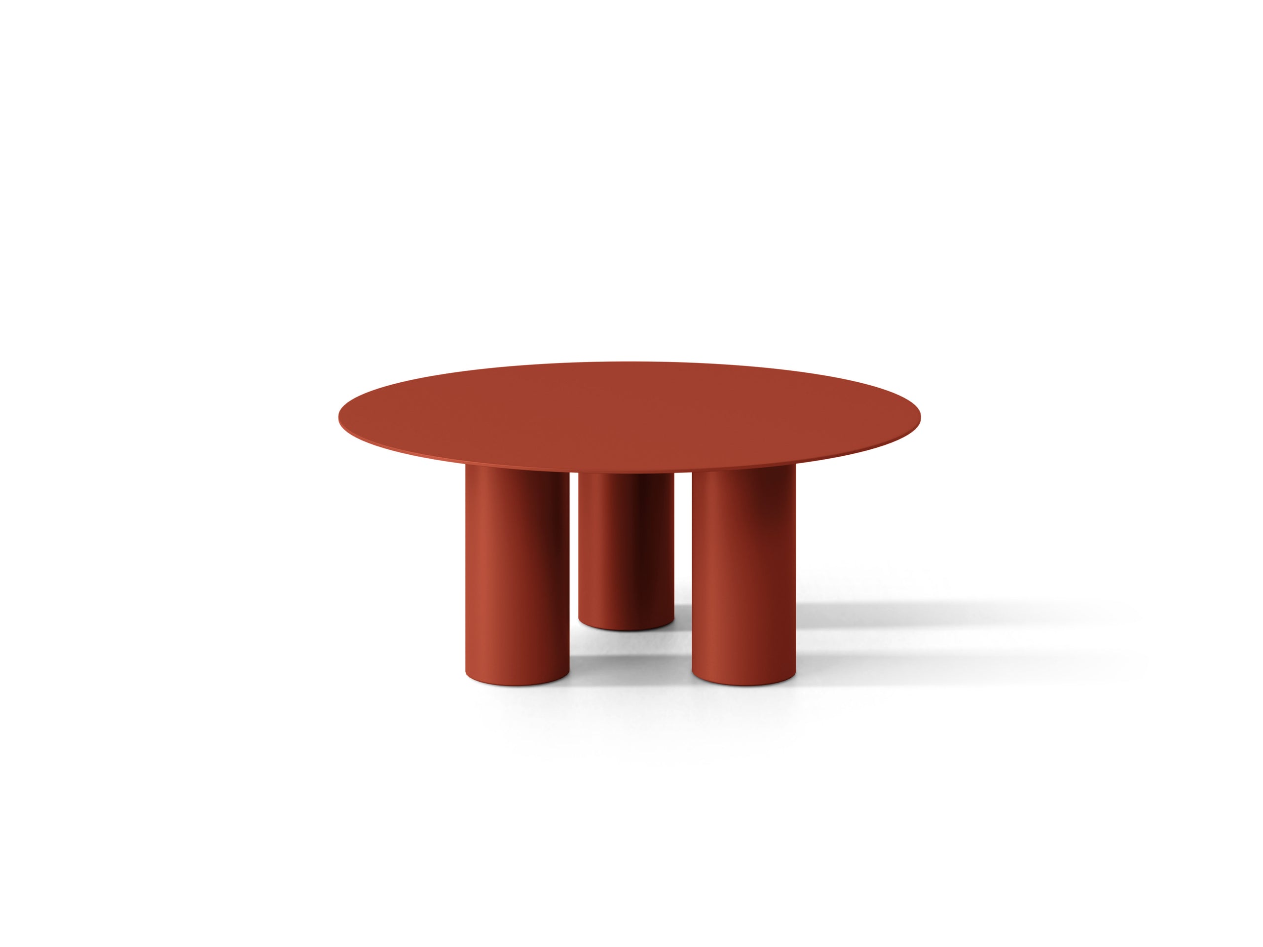 Micadoni Archie konferenčný stolík 80 × 80 × 33.5 cm - Kov (RAL 3016) - TEHLOVÁ - 80 × 80 × 33.5 cm