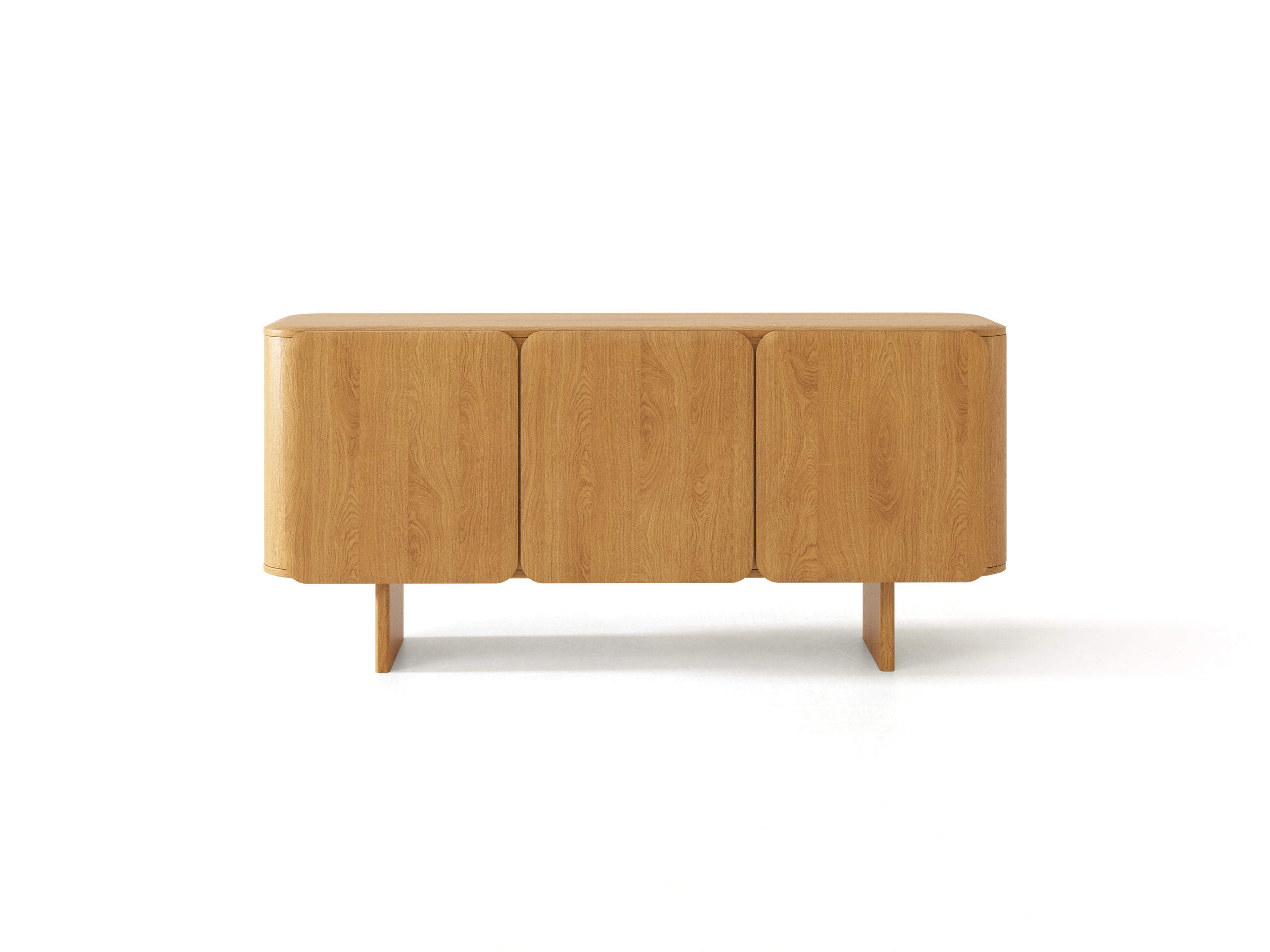 Micadoni Charlotte komoda 160 × 45 × 76 cm - Drevo - PRÍRODNÝ DUB - 160 × 45 × 76 cm