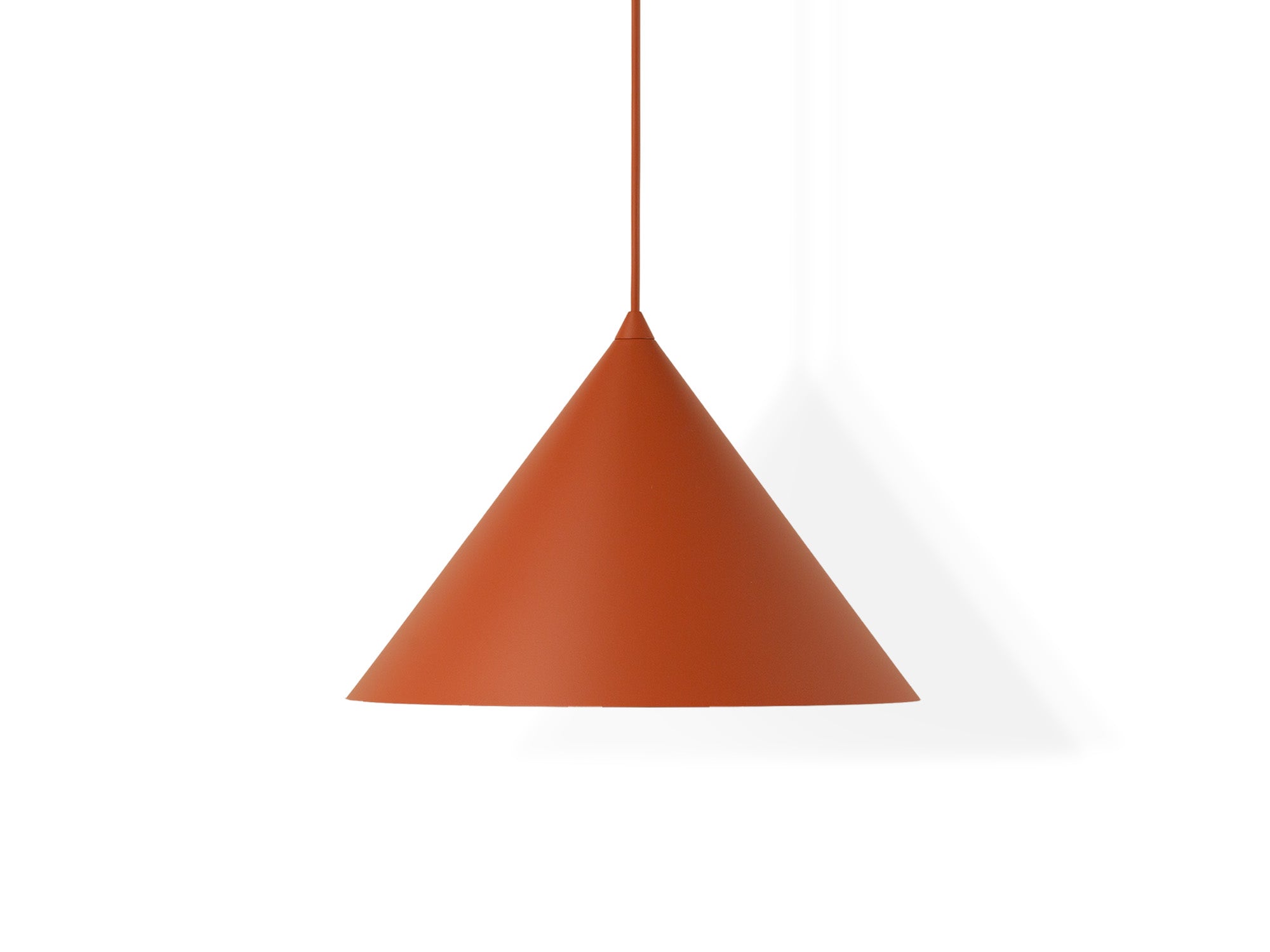Micadoni Timbo závesné svietidlo 1× E27 26 × 26 × 160 cm - Kov (Met brc) - TEHLOVÁ - 26 × 26 × 160 cm