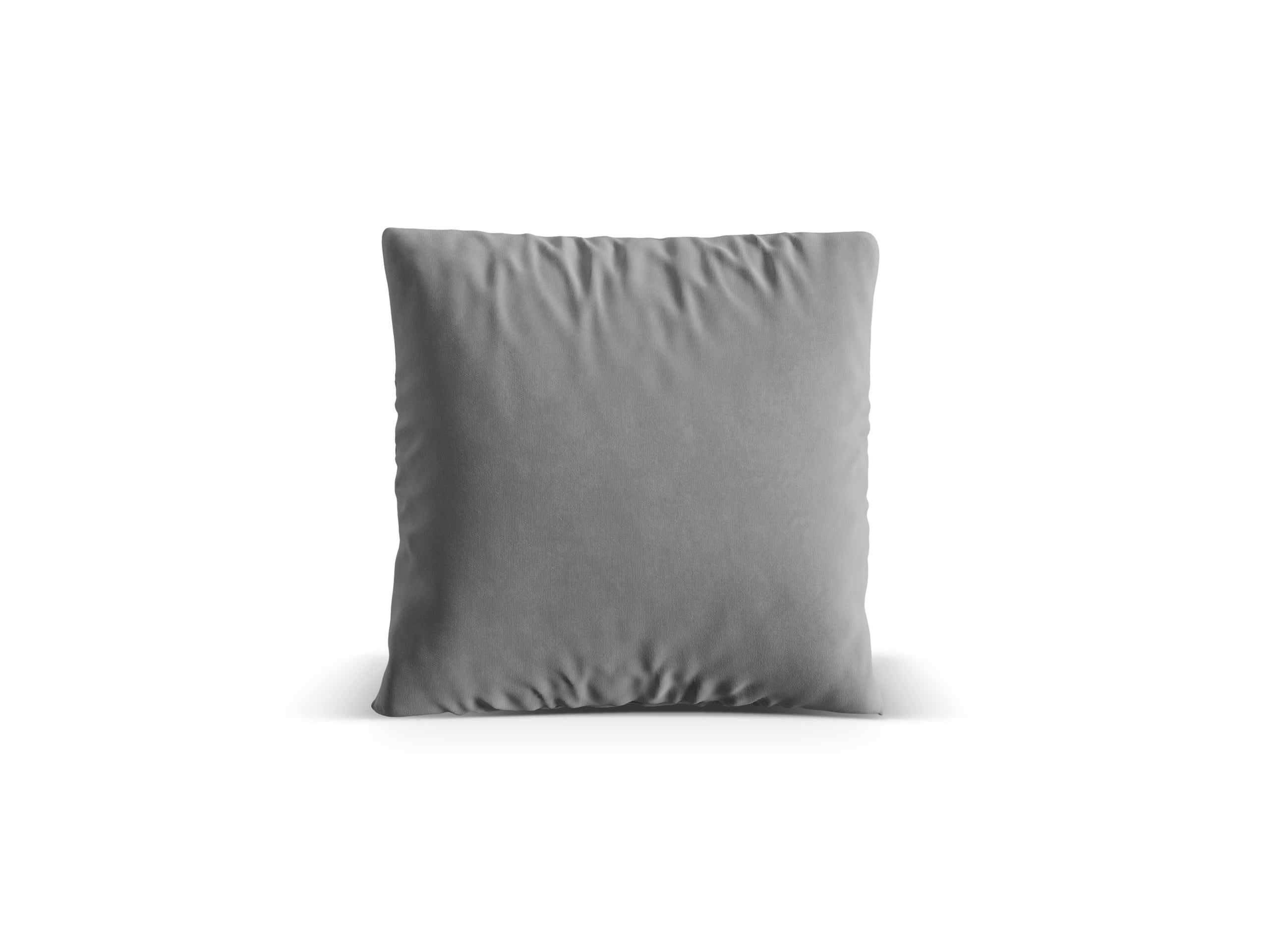 Micadoni Nuria dekoratívny vankúš 70 × 70 × 15 cm - Zamat Paris Steel (Pariste) - SIVÁ - 50 × 50 × 19 cm