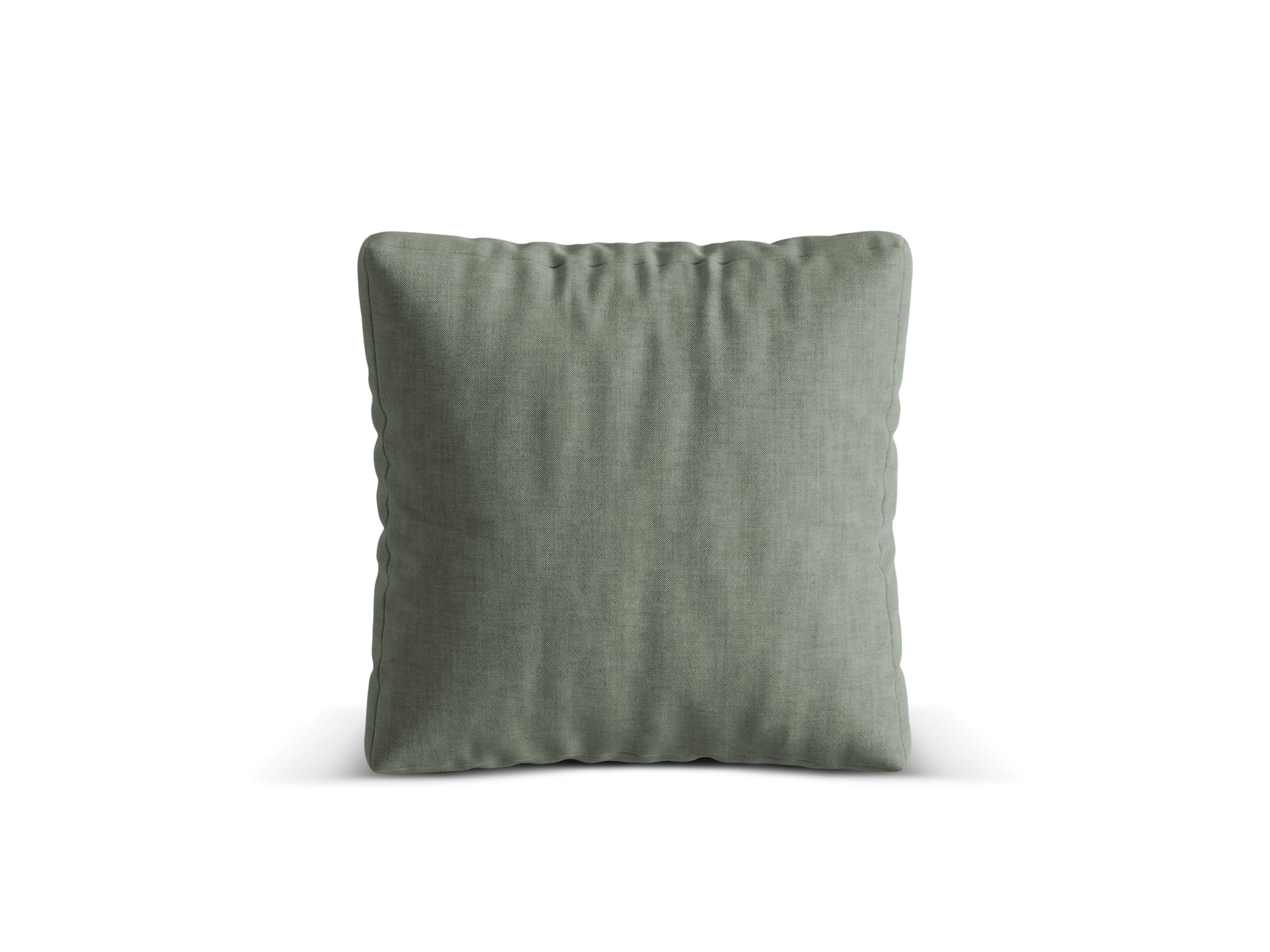 Micadoni Martina dekoratívny vankúš 65 × 65 × 4 cm - Štrukturovaná látka Boston Water Green (Bowagreen) - MACHOVOZELENÁ - 55 × 55 × 4 cm