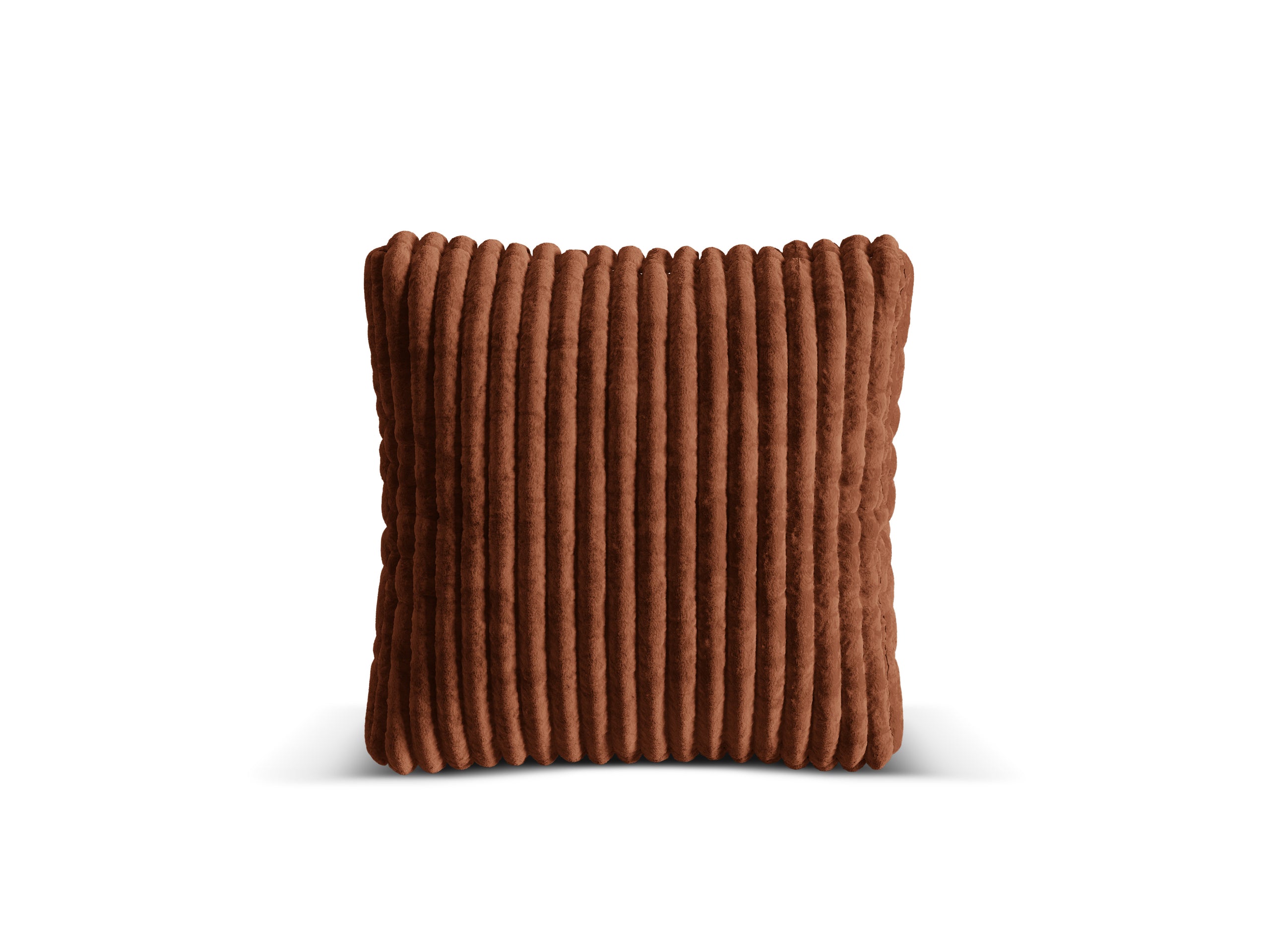 Micadoni Martina dekoratívny vankúš 65 × 65 × 4 cm - Menčester Tilia 52 (Til52) - TEHLOVÁ - 55 × 55 × 4 cm