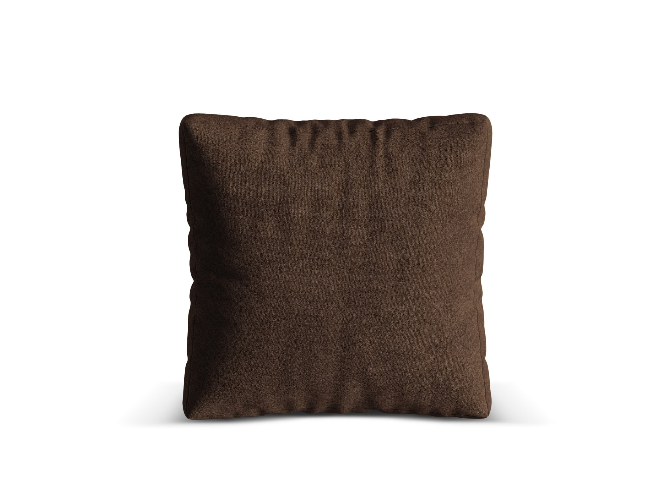 Micadoni Martina dekoratívny vankúš 65 × 65 × 4 cm - Zamat Vogue 6 (Vog6) - ČOKOLÁDOVÁ - 65 × 65 × 4 cm