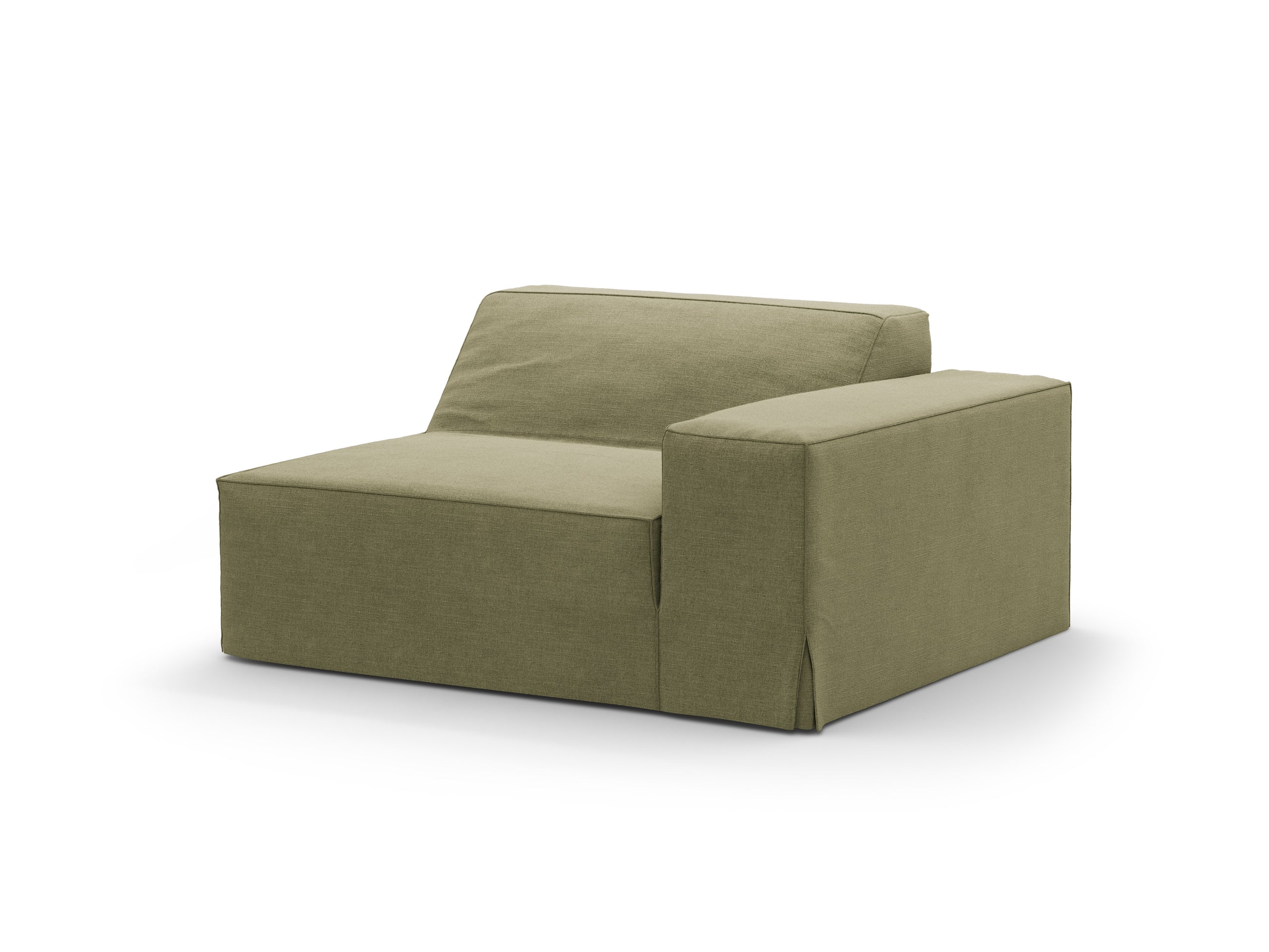 Micadoni Jodie poťah 102 × 99 cm - Štrukturovaná látka LINS 74 (Lin74) - SVETLOZELENÁ - 102 × 99 cm - Pravé prevedenie