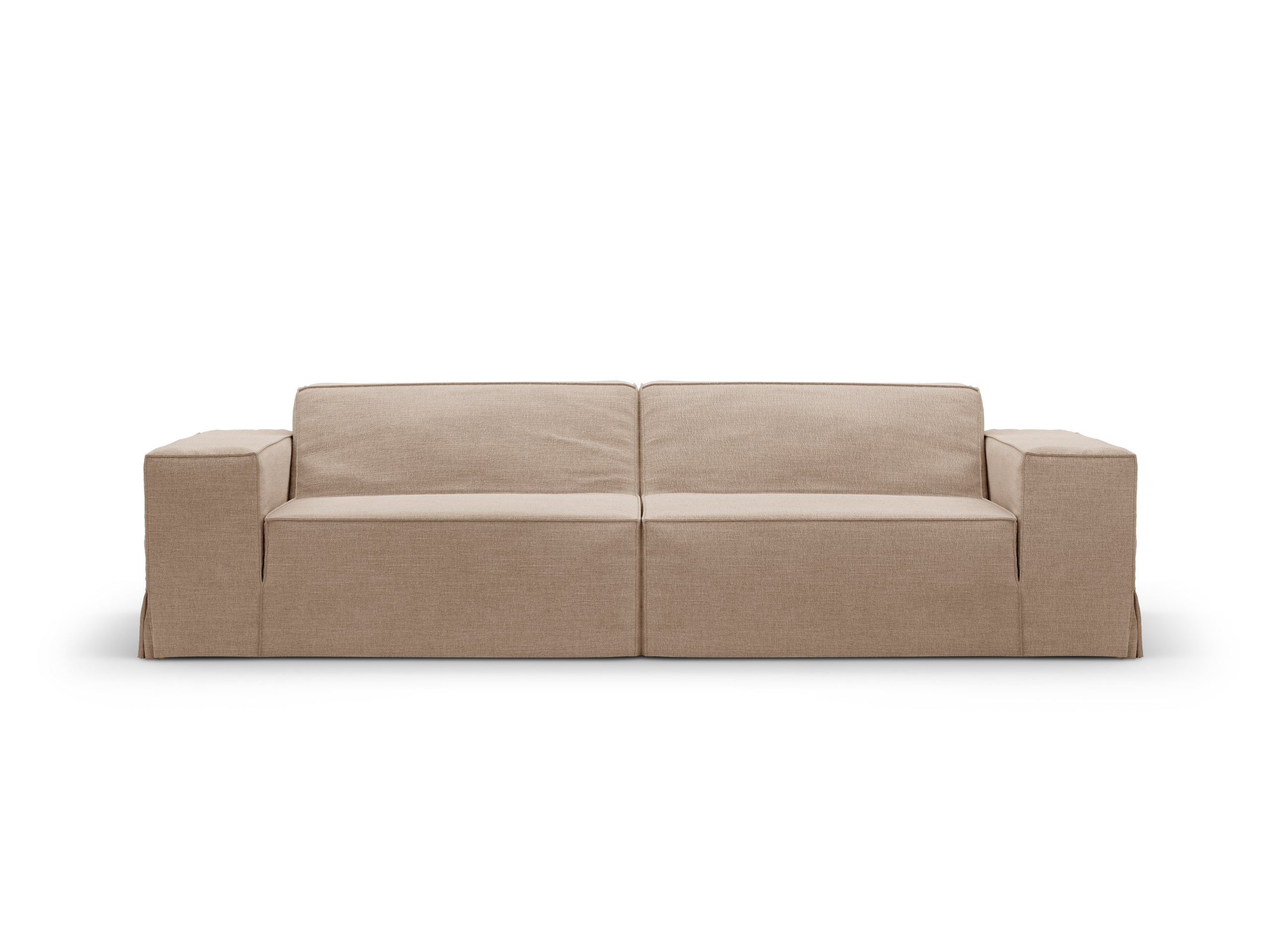 Micadoni Jodie poťah 204 × 99 cm - Štrukturovaná látka LINS 32 (Lin32) - PIESKOVÁ - 204 × 99 cm