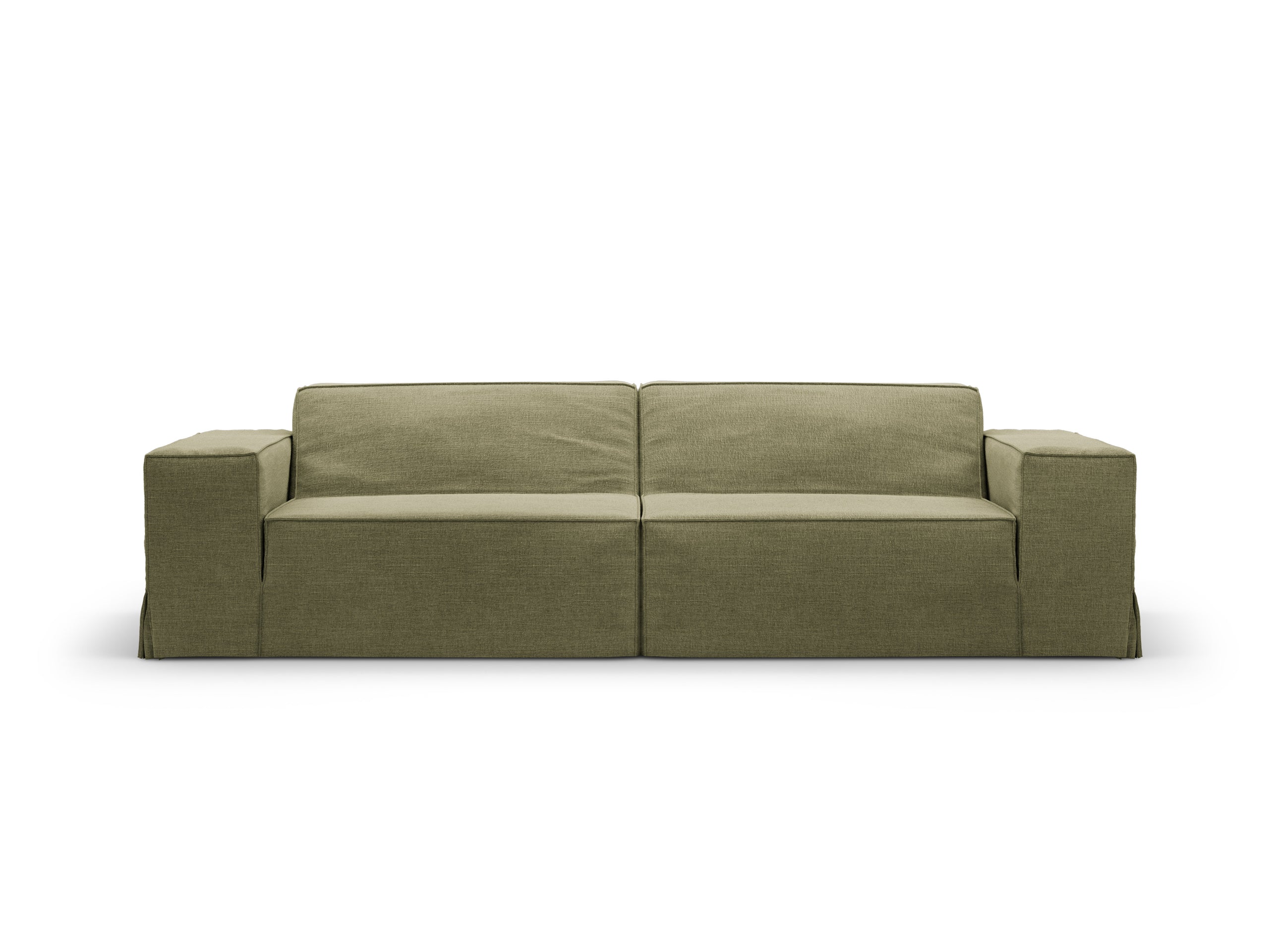 Micadoni Jodie poťah 204 × 99 cm - Štrukturovaná látka LINS 74 (Lin74) - SVETLOZELENÁ - 204 × 99 cm