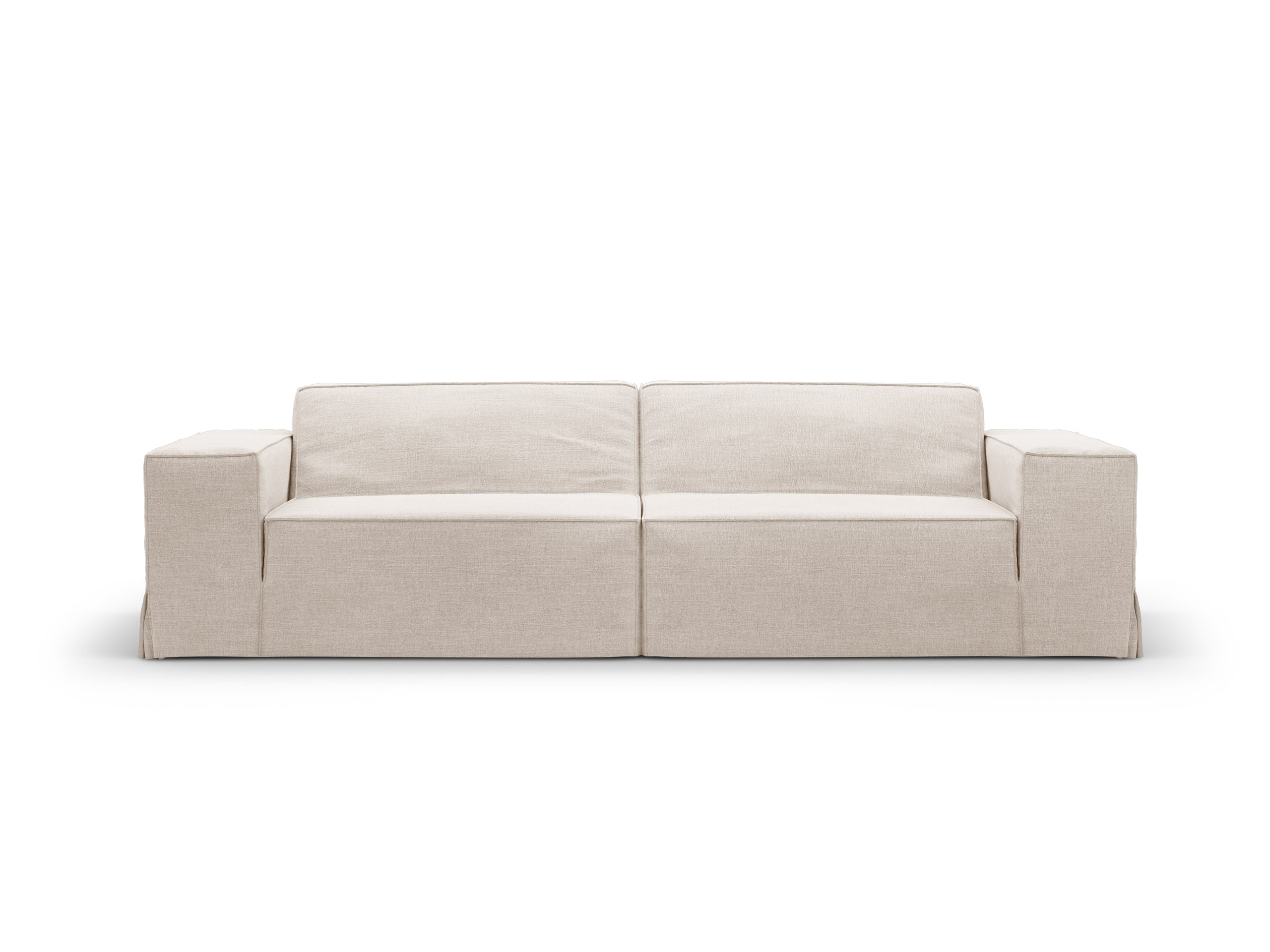 Micadoni Jodie poťah 204 × 99 cm - Štrukturovaná látka LINS 22 (Lin22) - BÉŽOVÁ - 204 × 99 cm