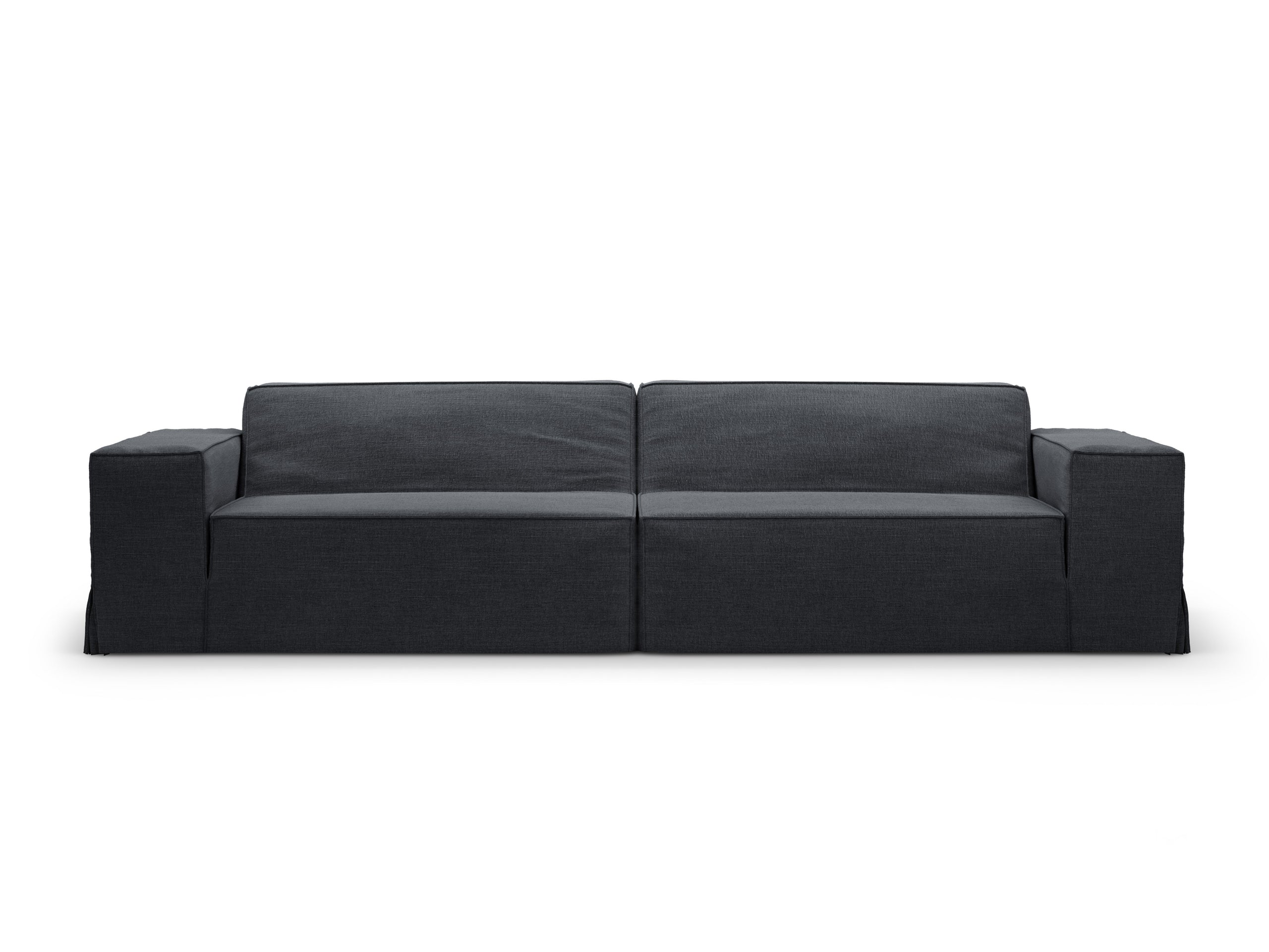 Micadoni Jodie poťah 244 × 99 cm - Štrukturovaná látka LINS 89 (Lin89) - SIVOMODRÁ - 244 × 99 cm