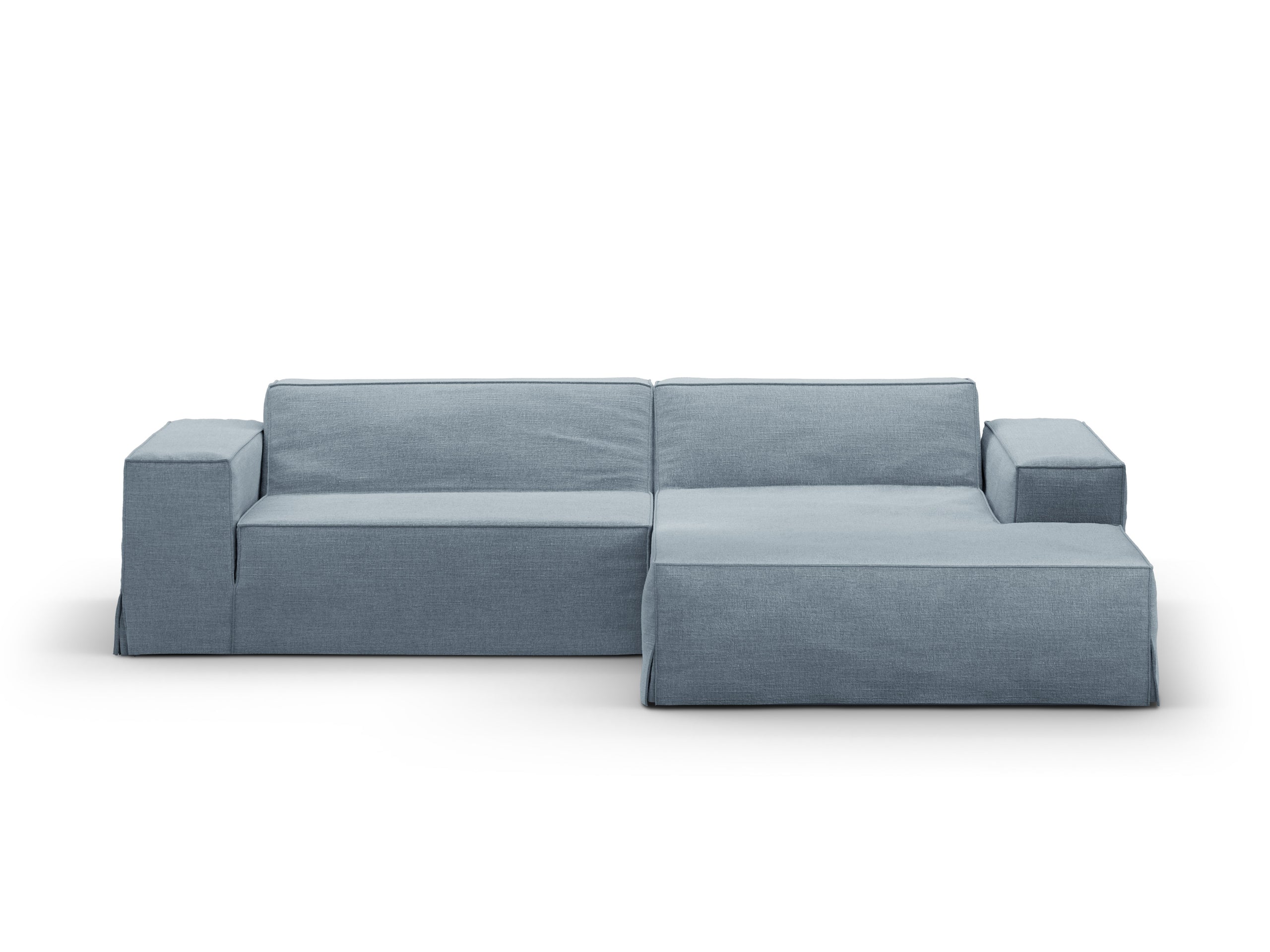 Micadoni Jodie poťah 224 × 162 cm - Štrukturovaná látka LINS 81 (Lin81) - TLMENÁ MODRÁ - 224 × 162 cm - Pravé prevedenie