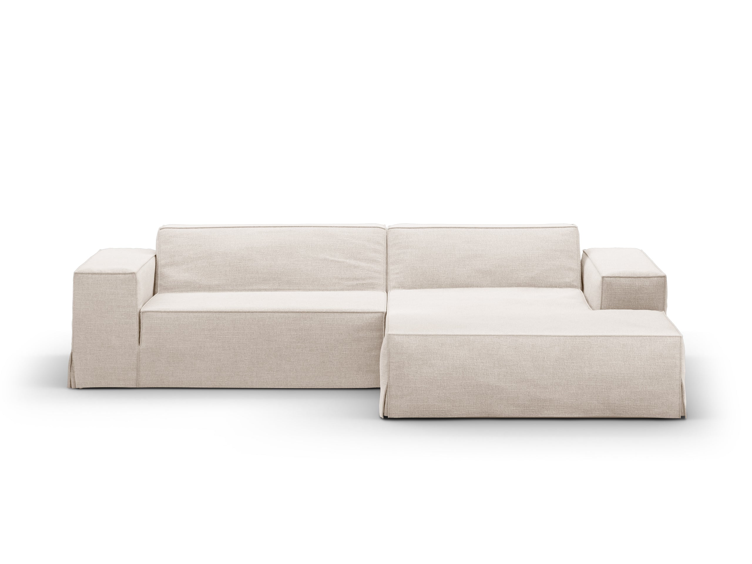 Micadoni Jodie poťah 224 × 162 cm - Štrukturovaná látka LINS 22 (Lin22) - BÉŽOVÁ - 224 × 162 cm - Pravé prevedenie