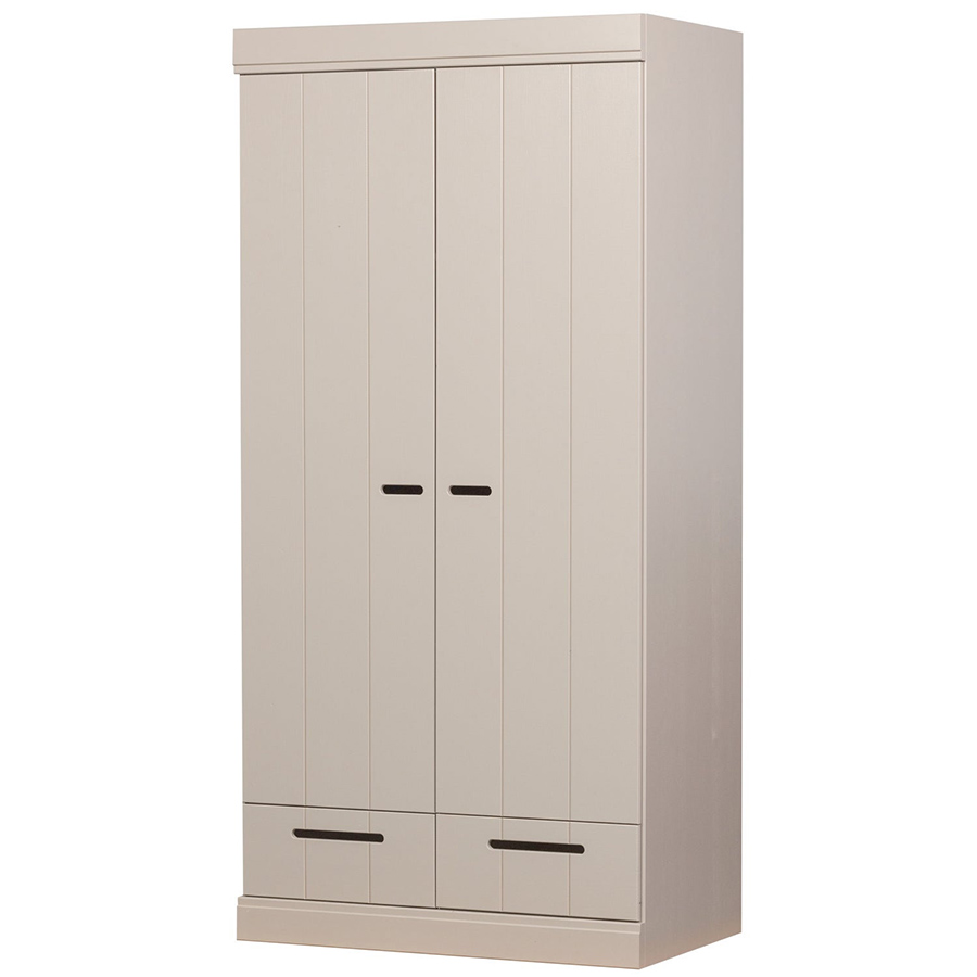Woood Connect drawer drevená skriňa - Sivá, 94 cm