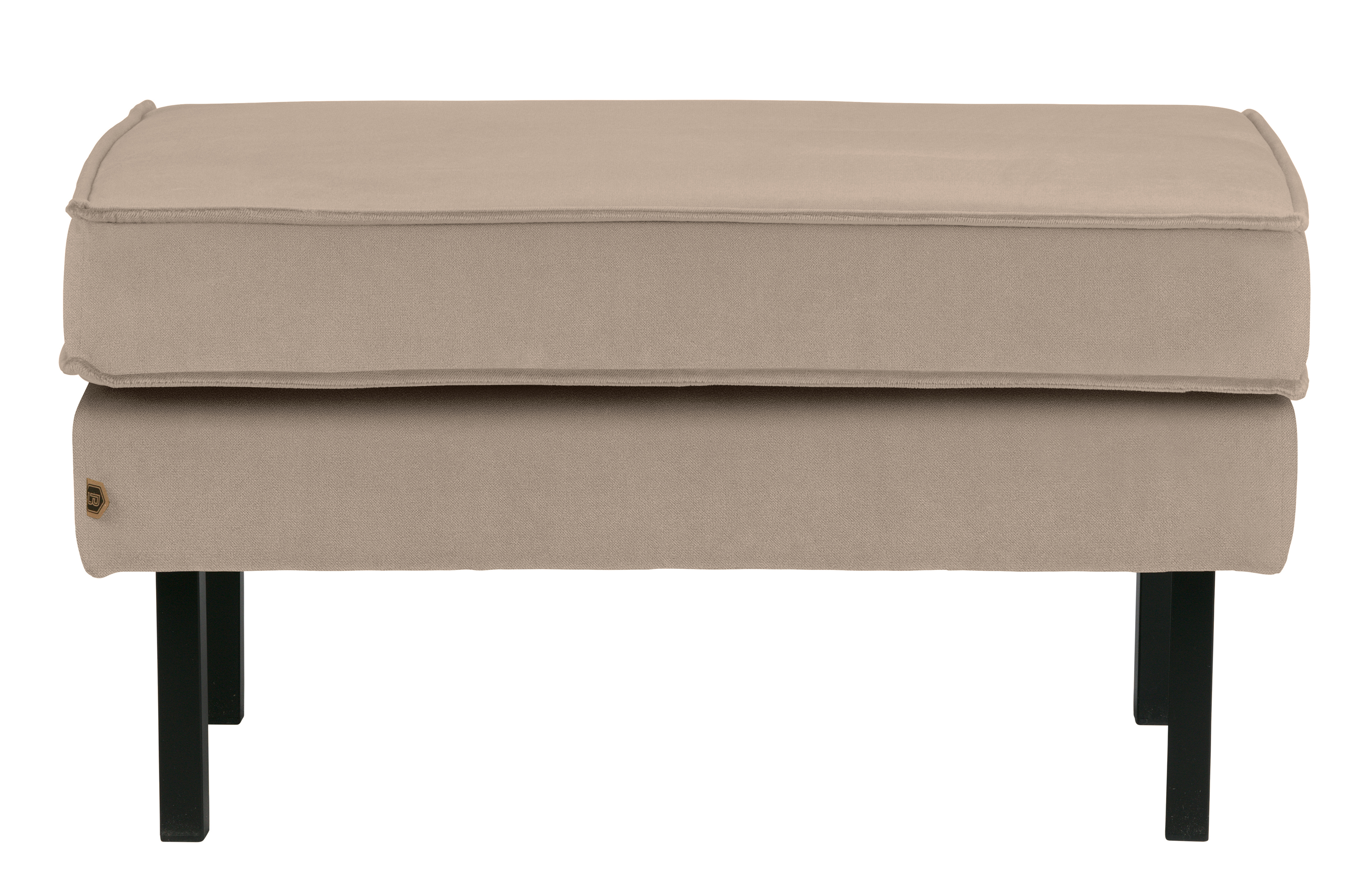 BePureHome Rodeo zamatový ottoman - Béžová